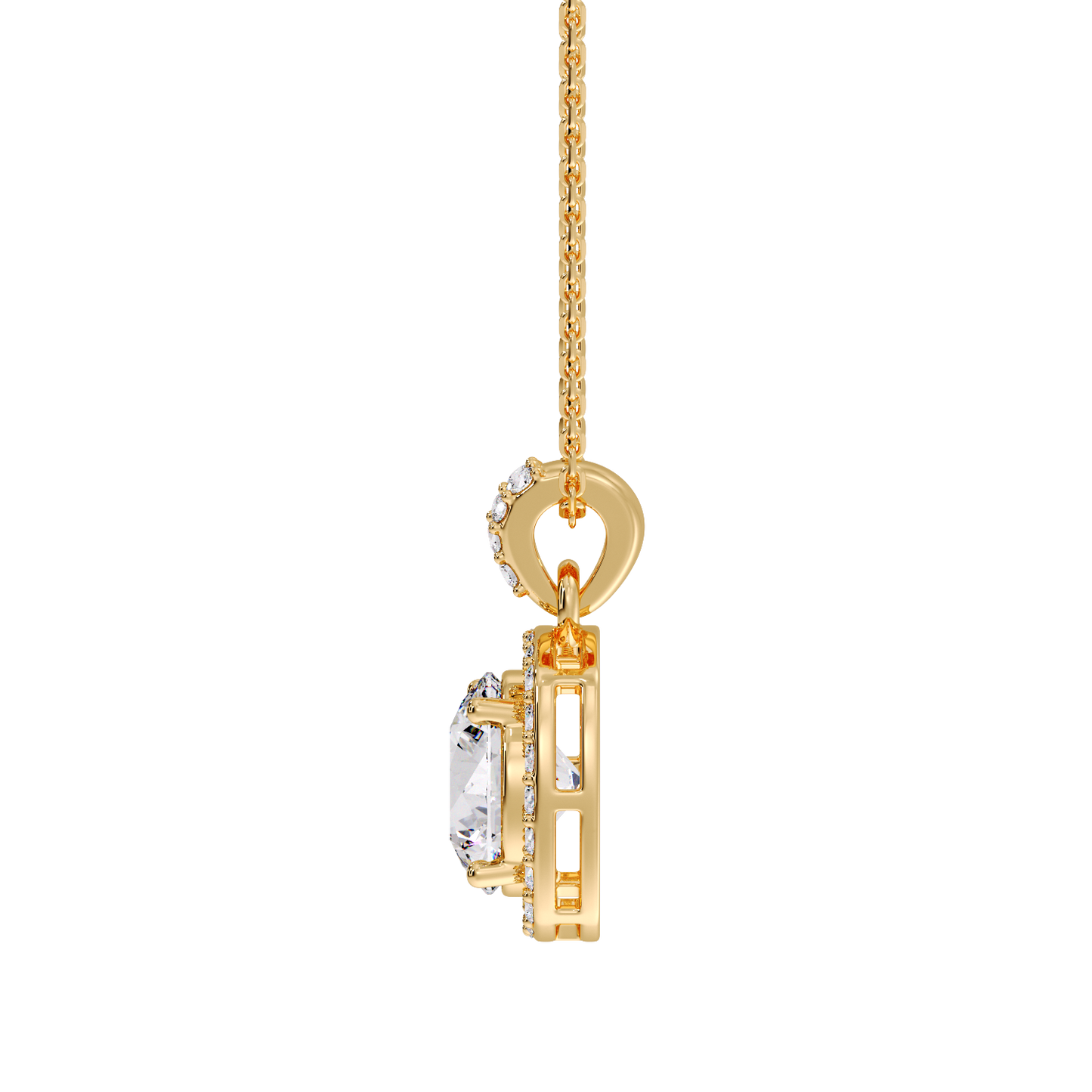 ROUND HALO PENDANT