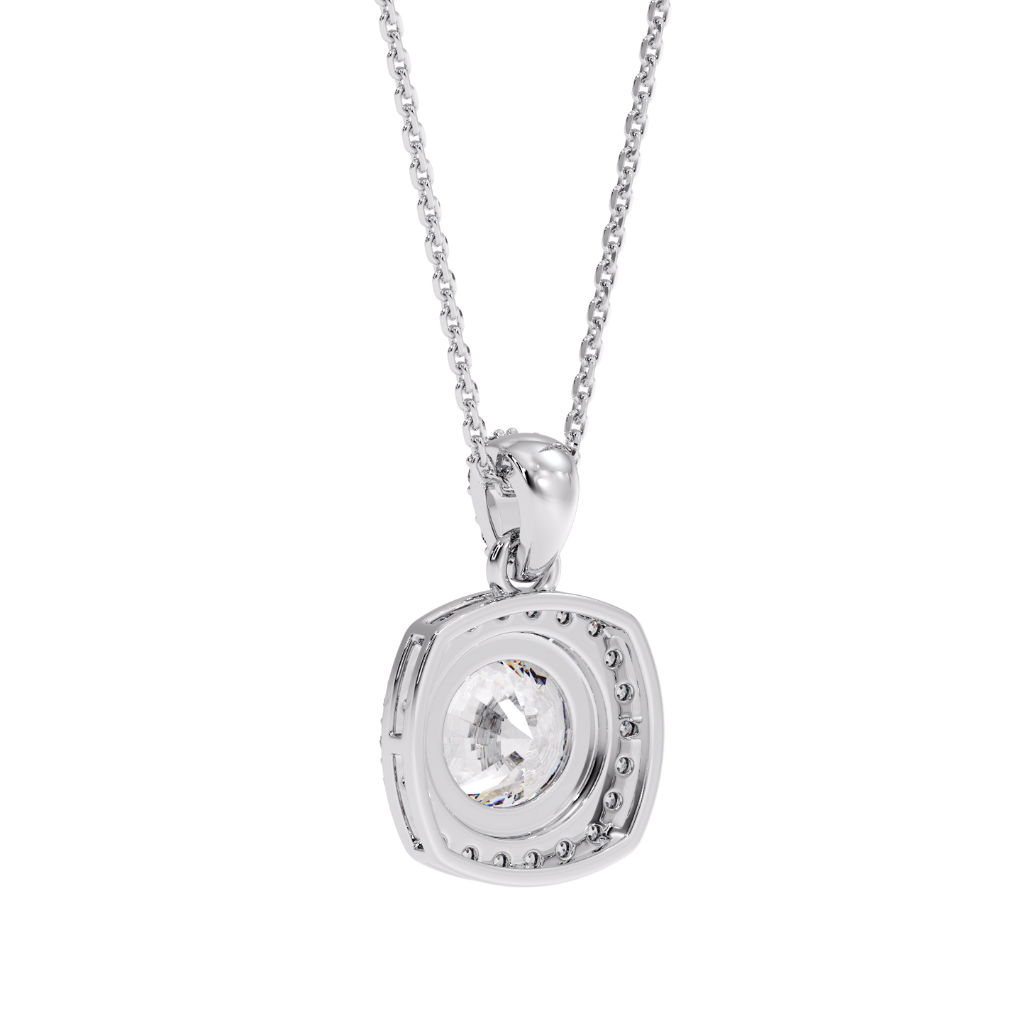ROUND HALO PENDANT