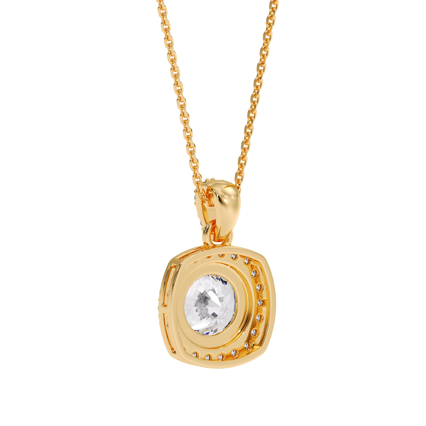 ROUND HALO PENDANT
