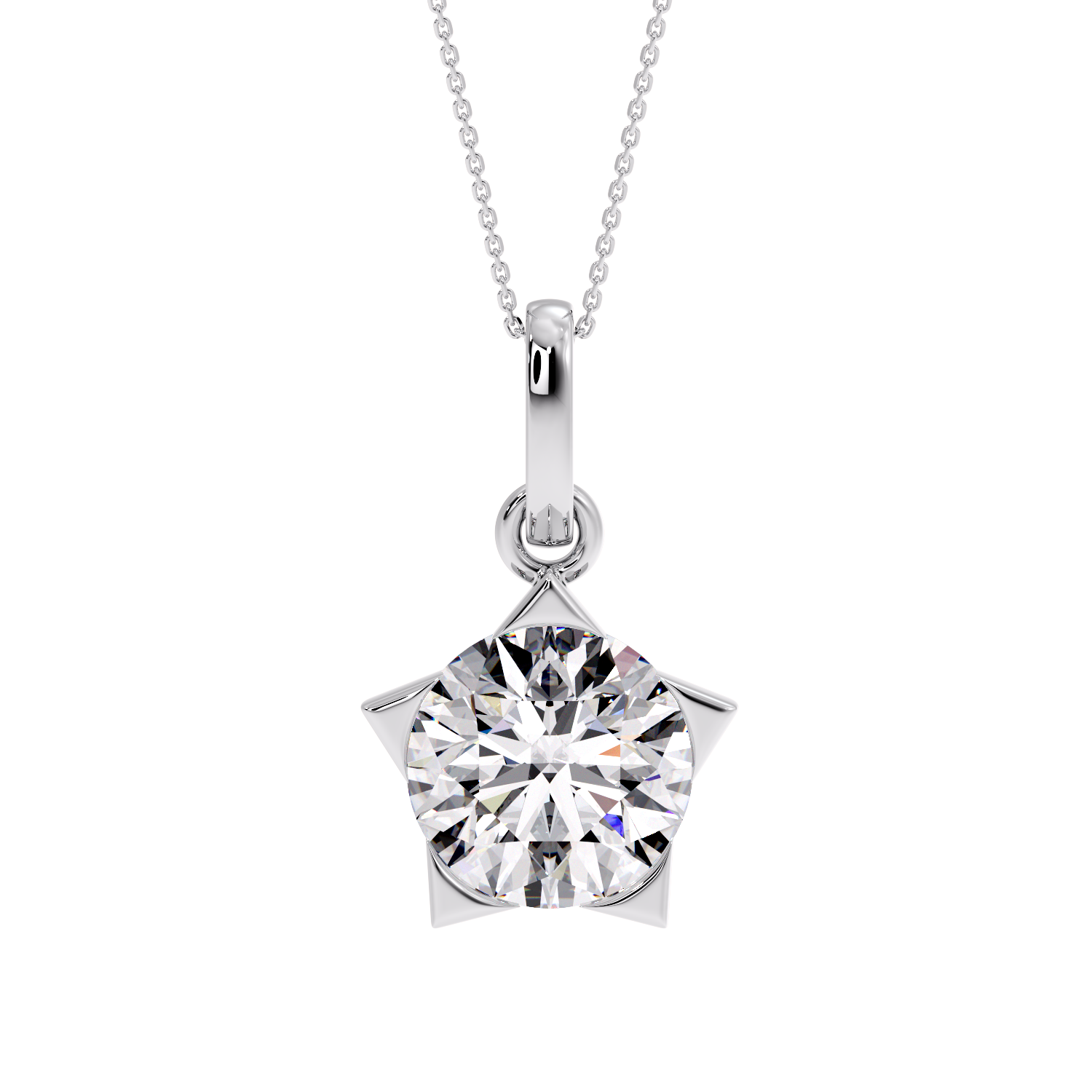 ROUND SOLITAIRE PENDANT