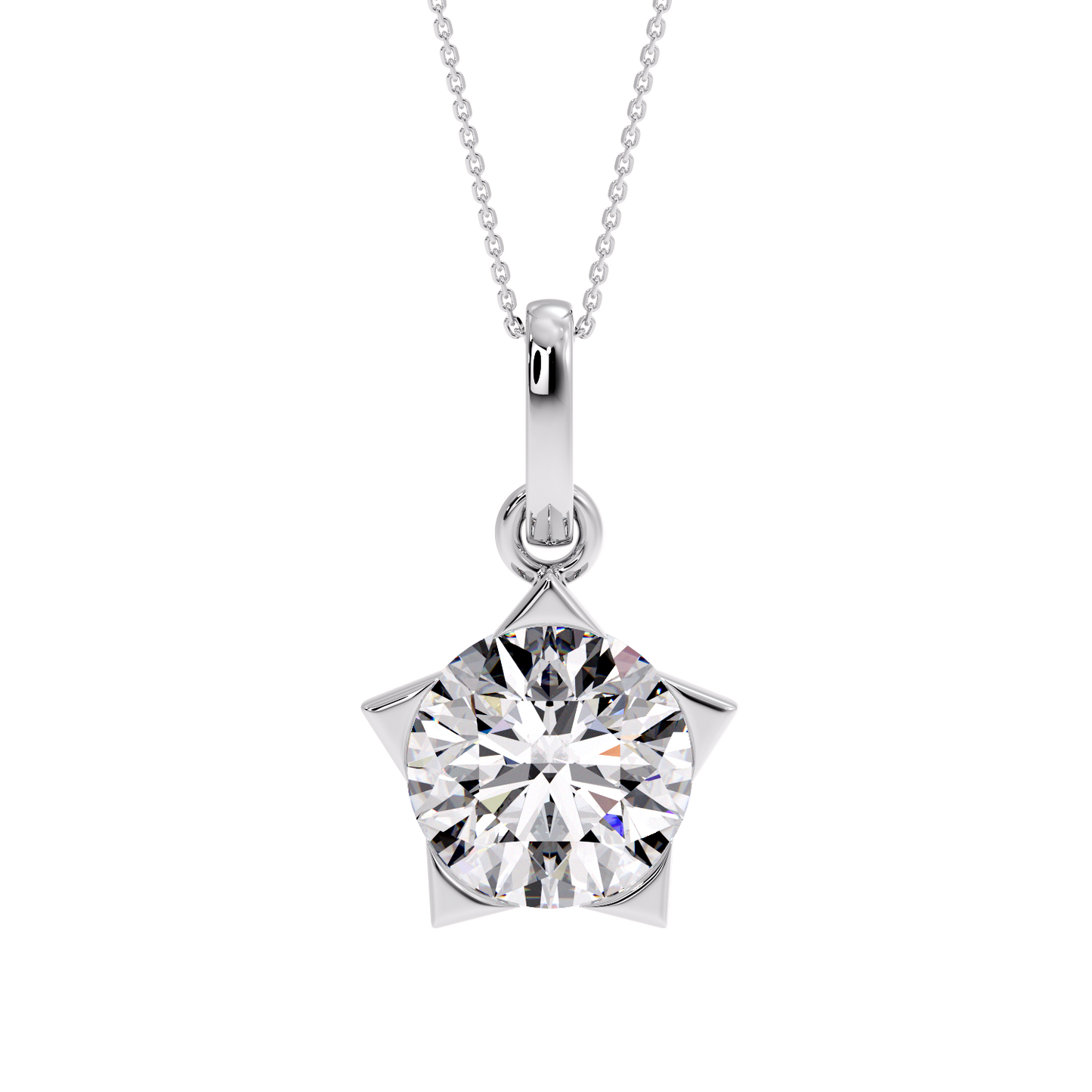 ROUND SOLITAIRE PENDANT