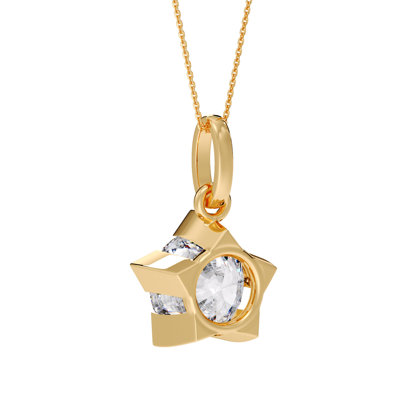 ROUND SOLITAIRE PENDANT