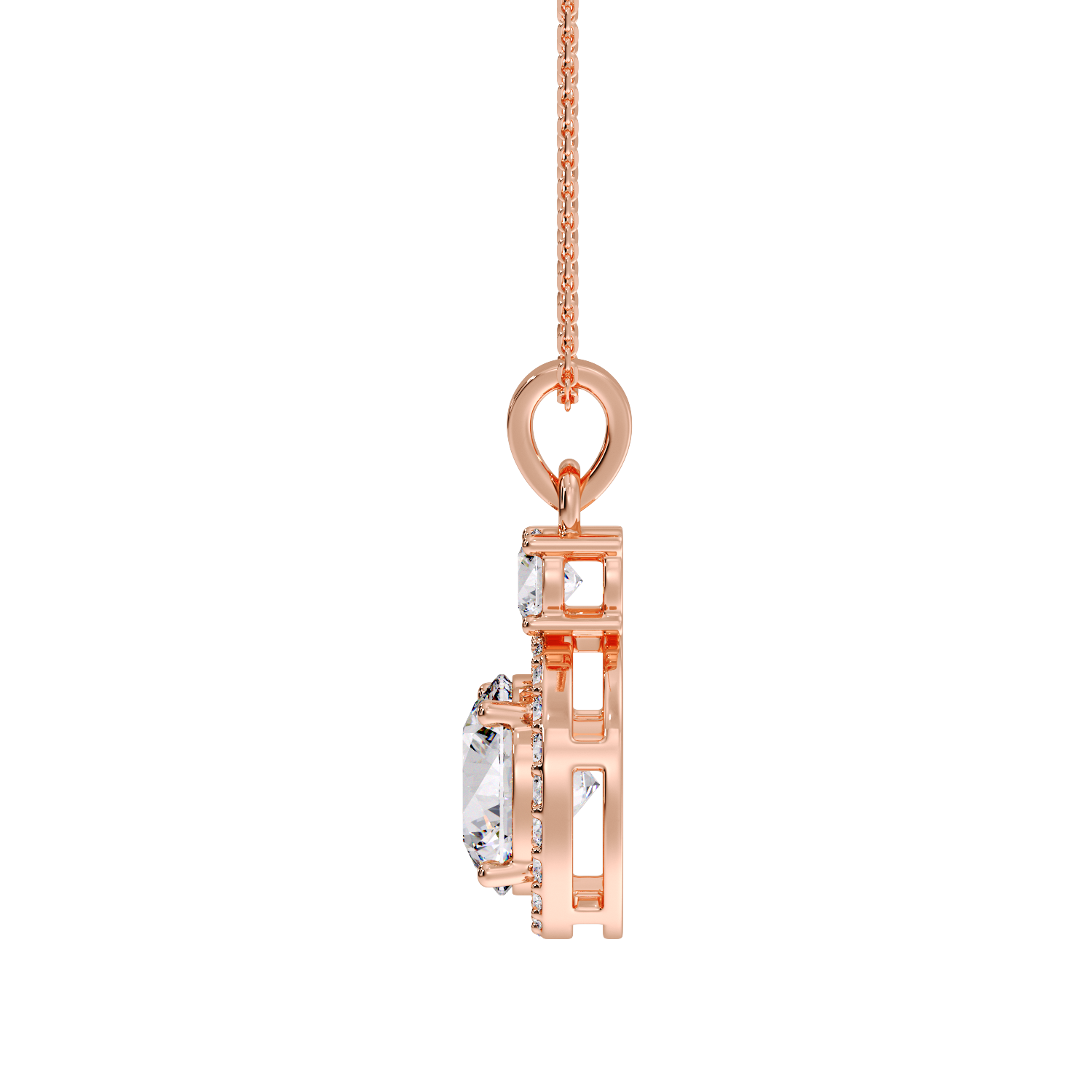 ROUND HALO BABY PENDANT