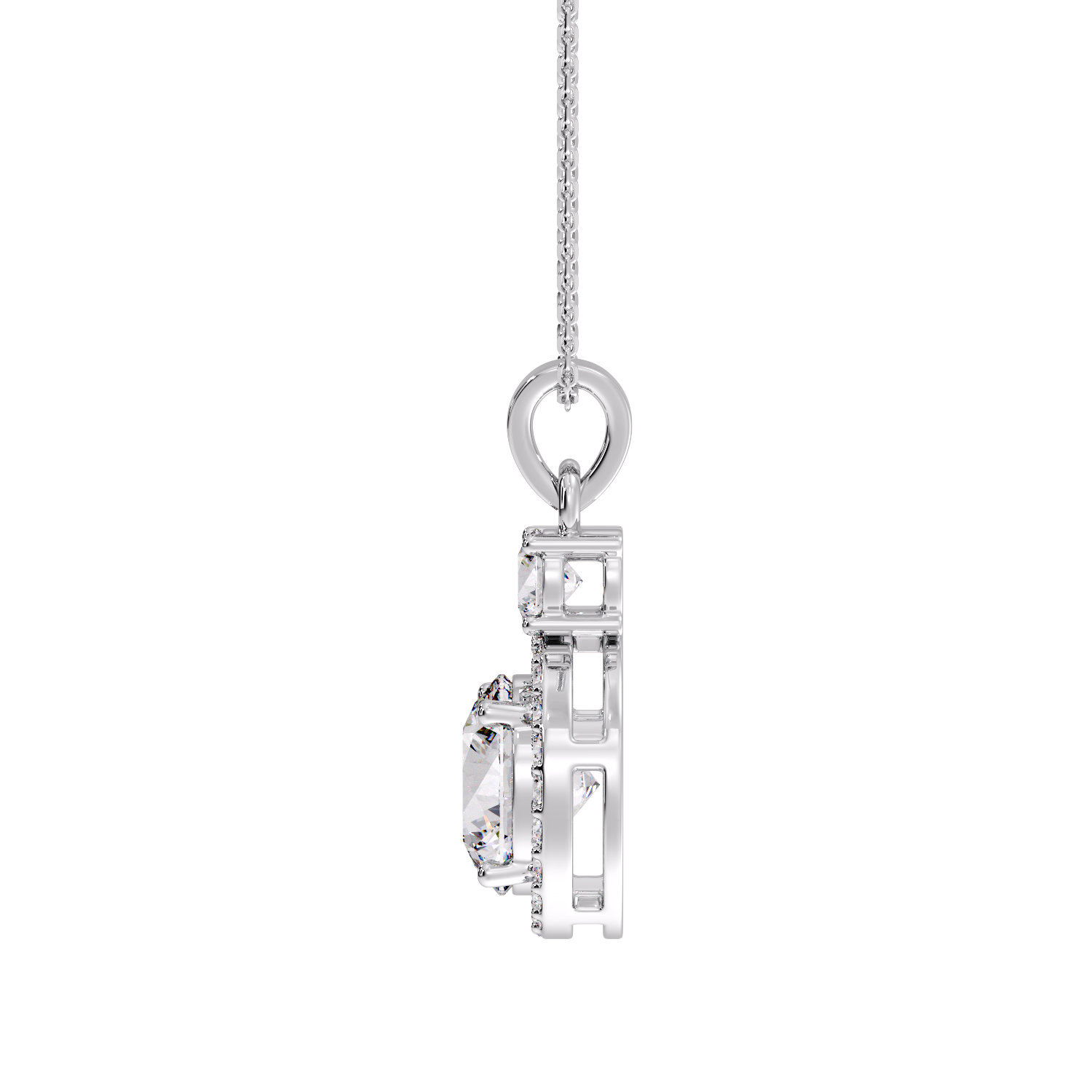 ROUND HALO BABY PENDANT