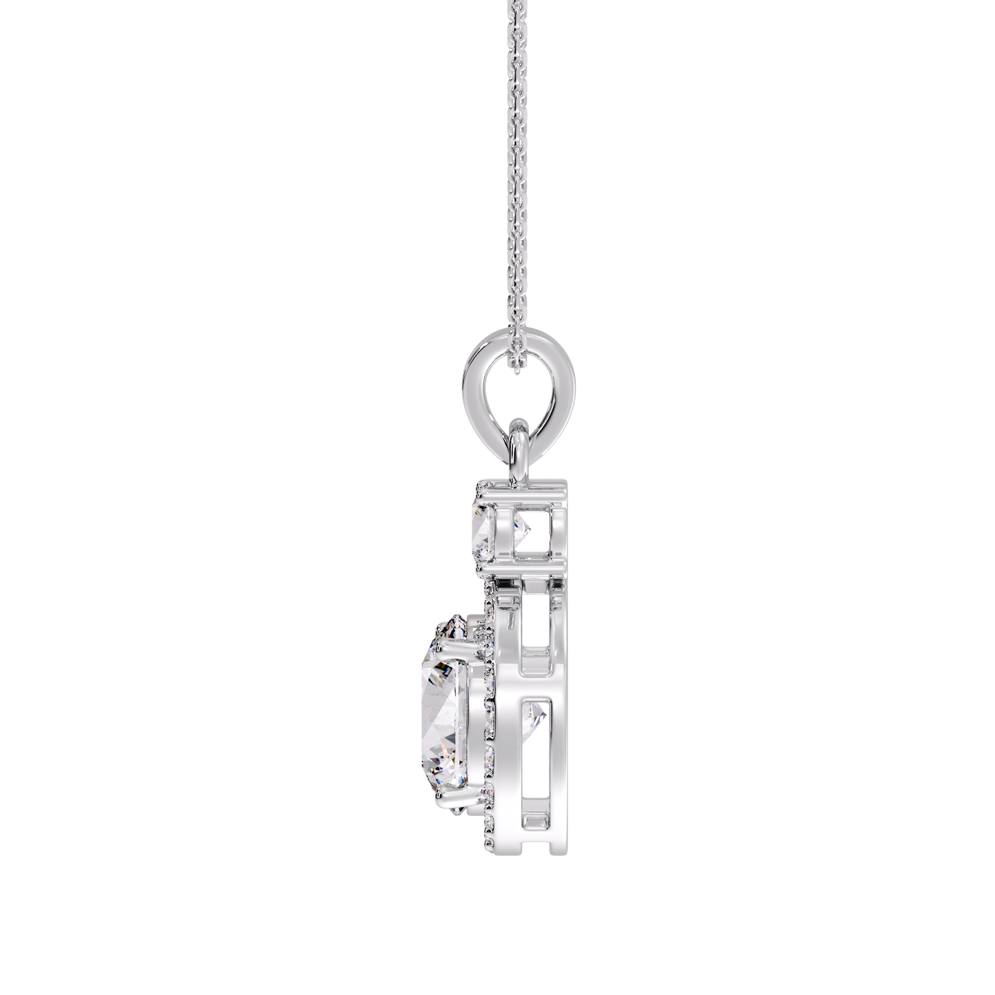 ROUND HALO BABY PENDANT
