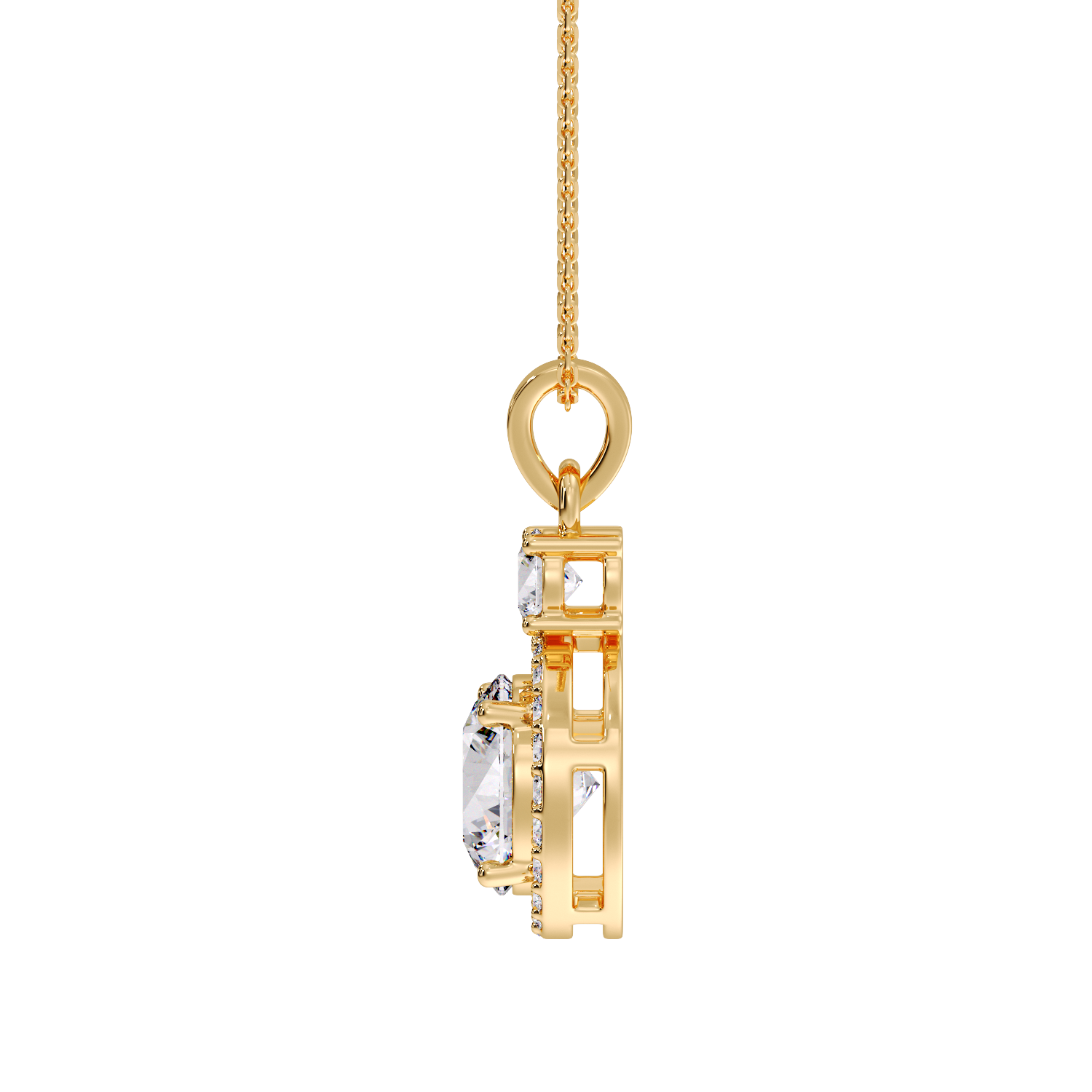ROUND HALO BABY PENDANT