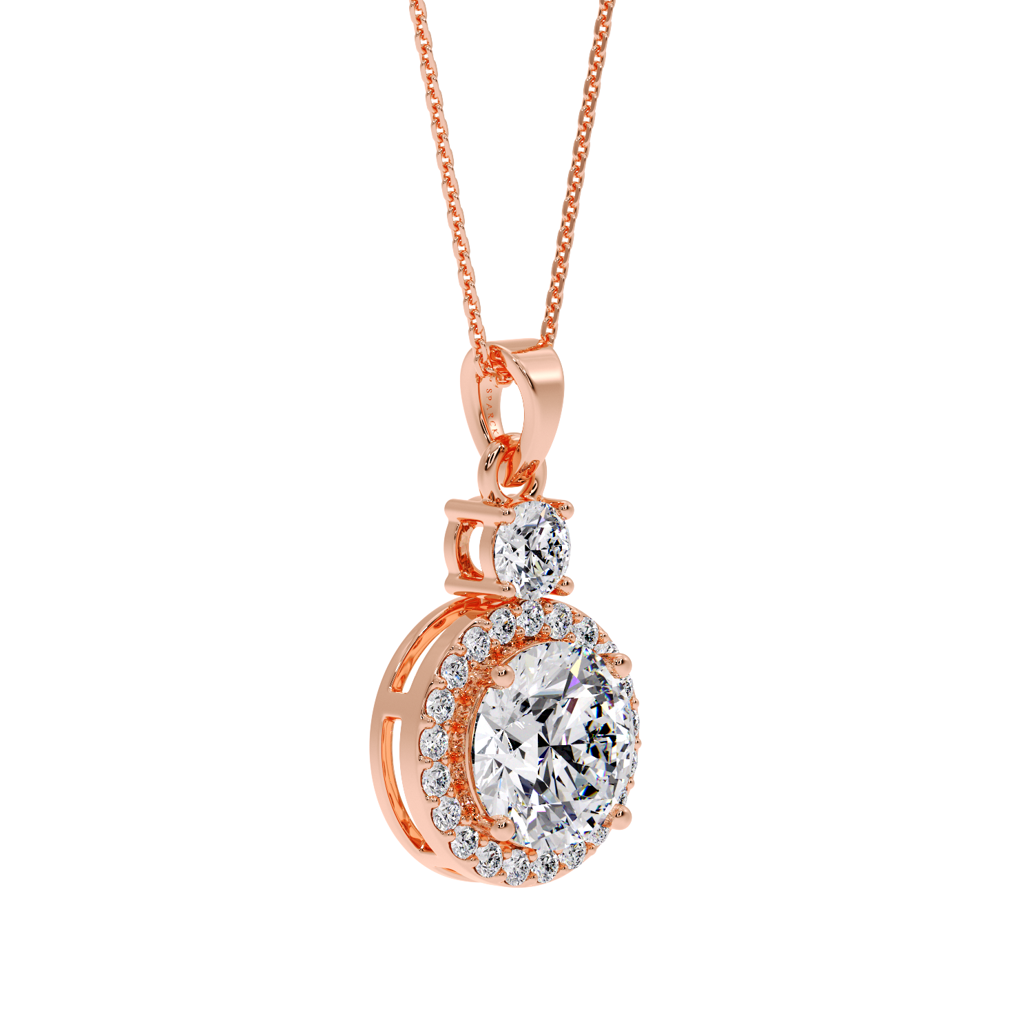 ROUND HALO BABY PENDANT