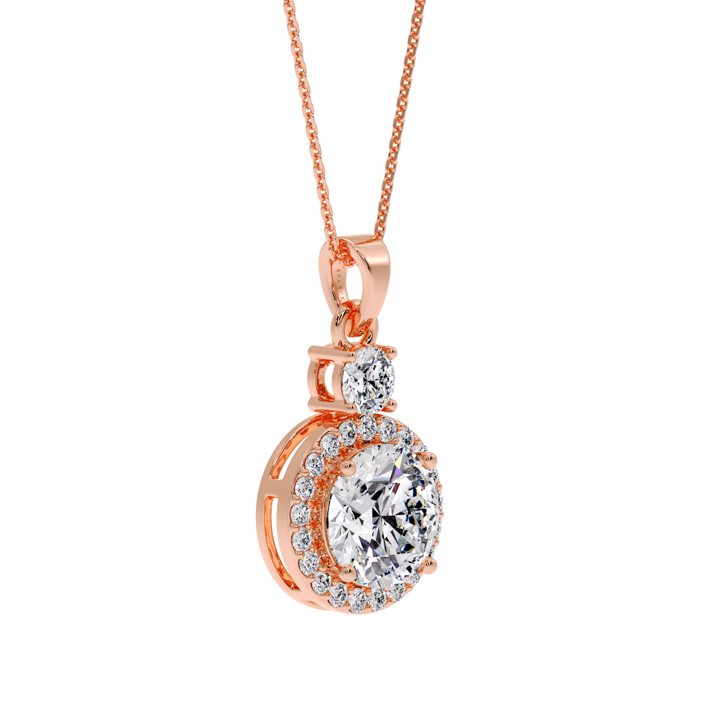 ROUND HALO BABY PENDANT