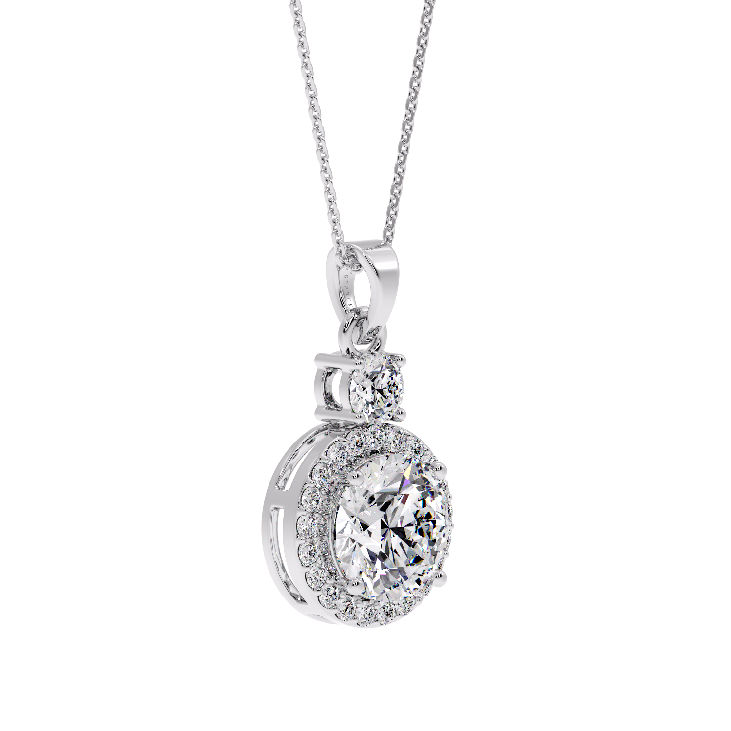 ROUND HALO BABY PENDANT