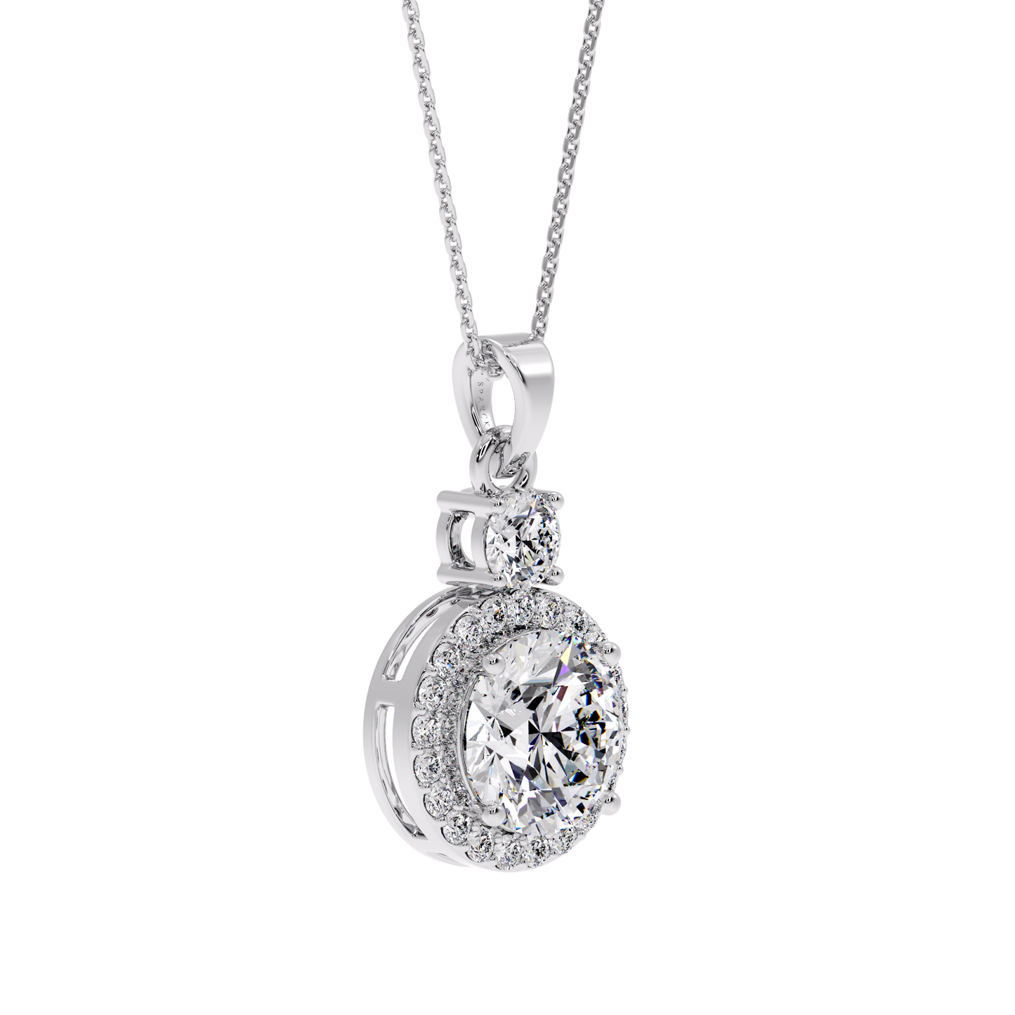 ROUND HALO BABY PENDANT