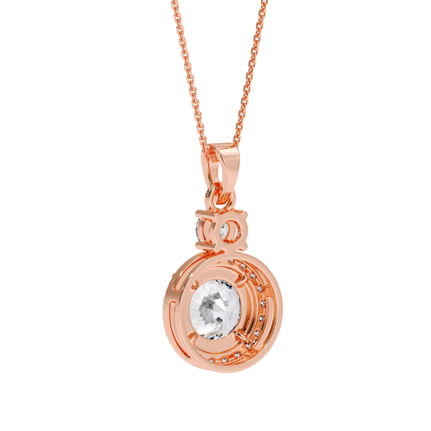 ROUND HALO BABY PENDANT