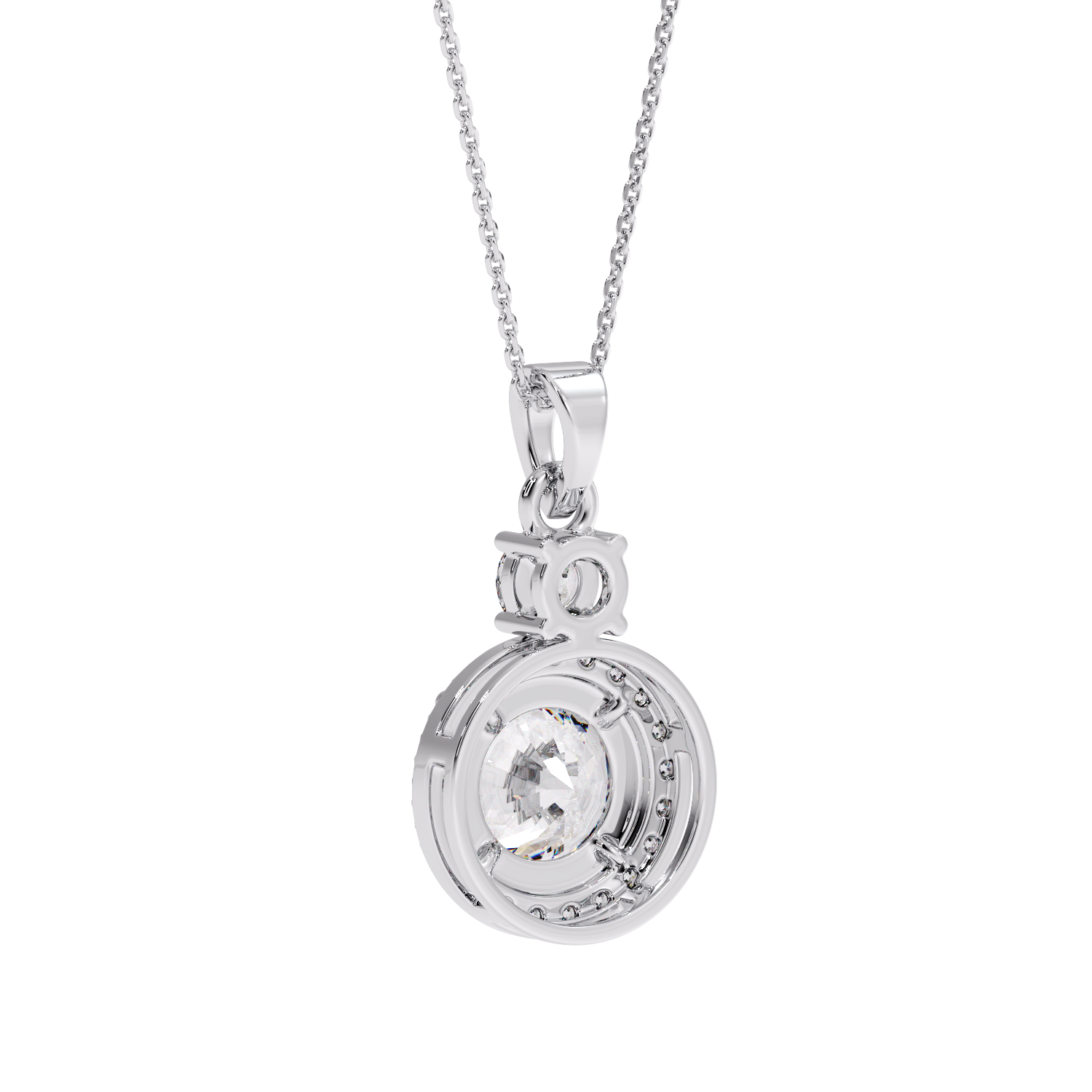 ROUND HALO BABY PENDANT