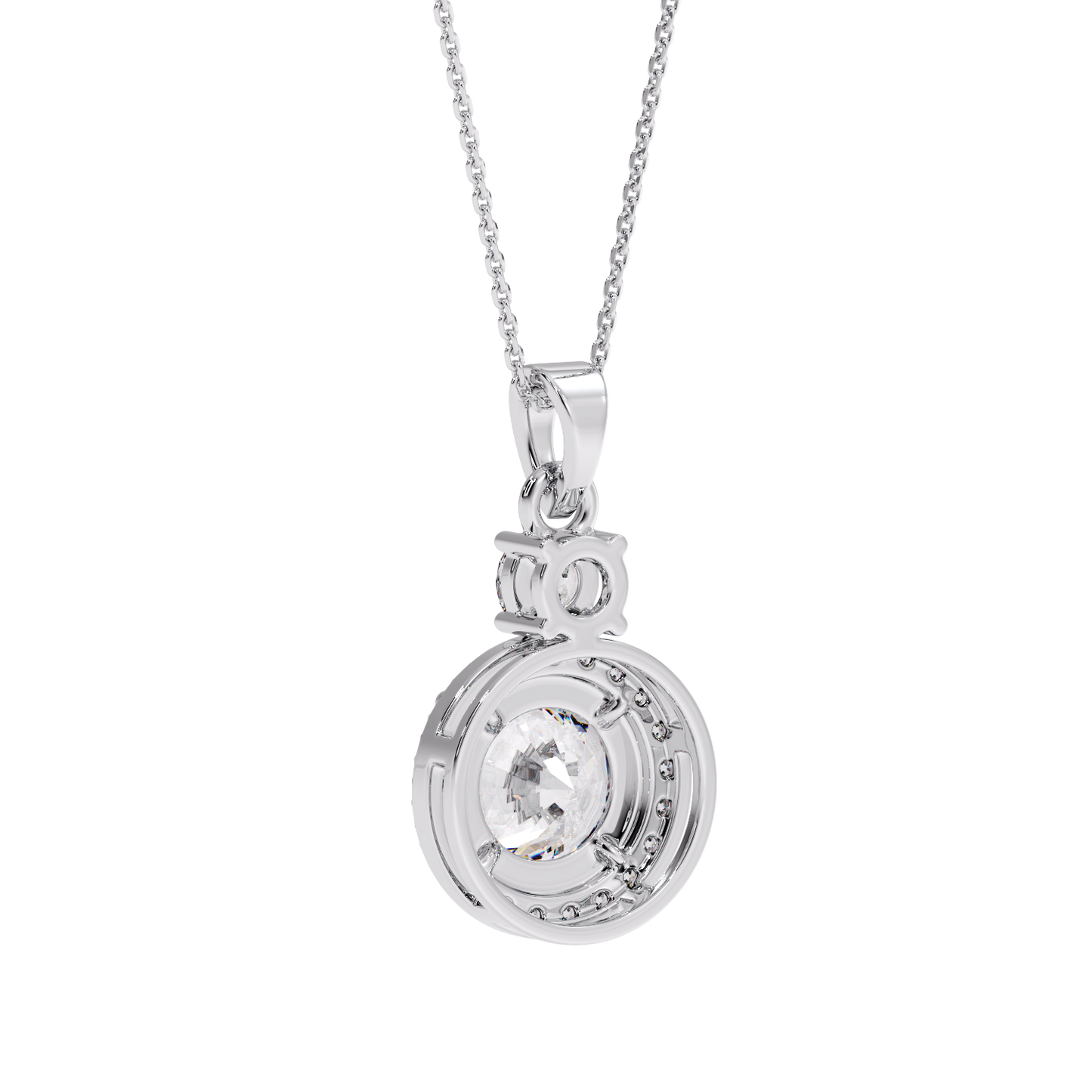 ROUND HALO BABY PENDANT
