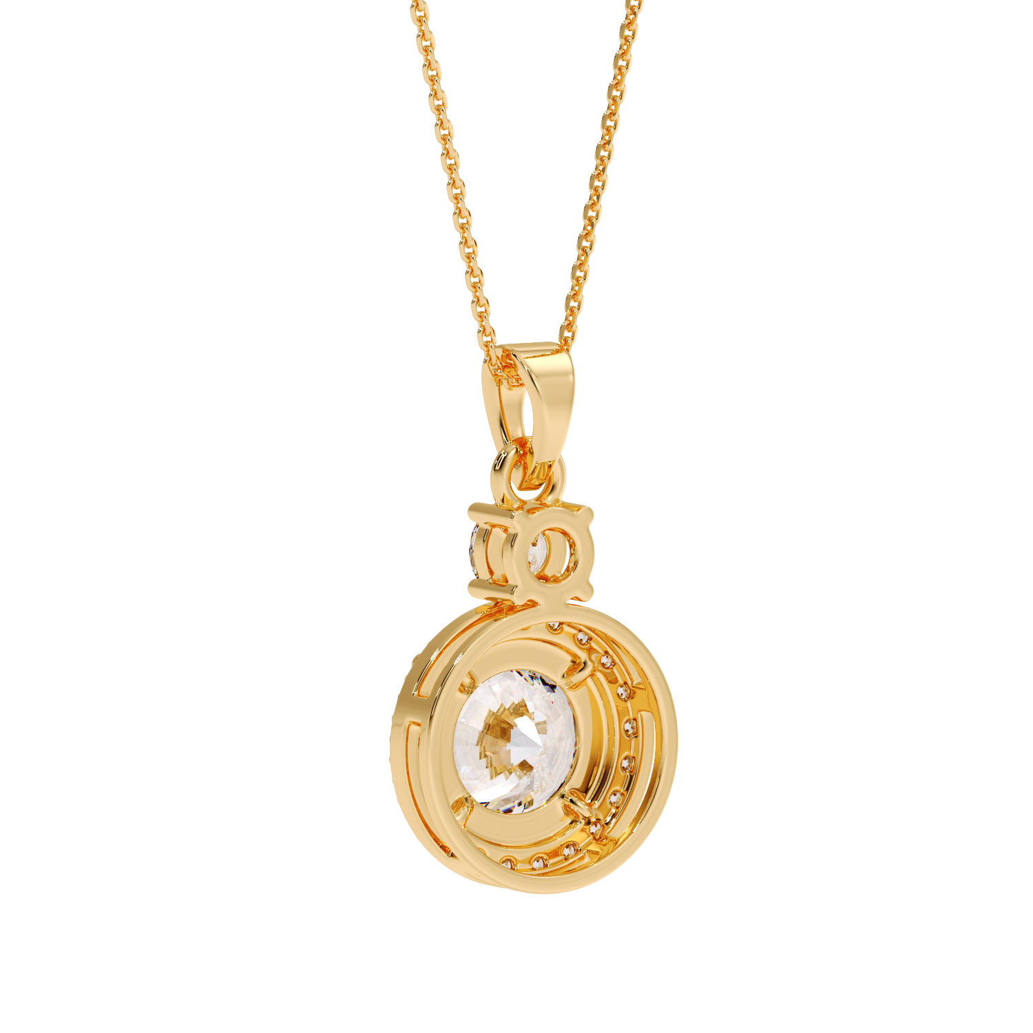 ROUND HALO BABY PENDANT