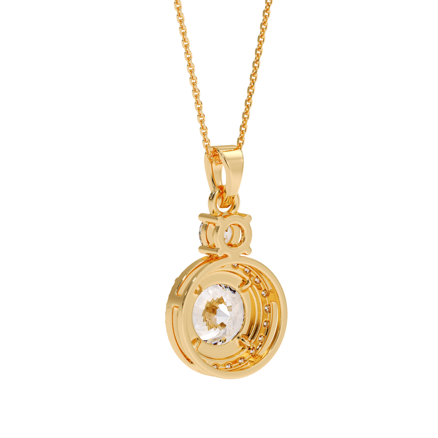 ROUND HALO BABY PENDANT