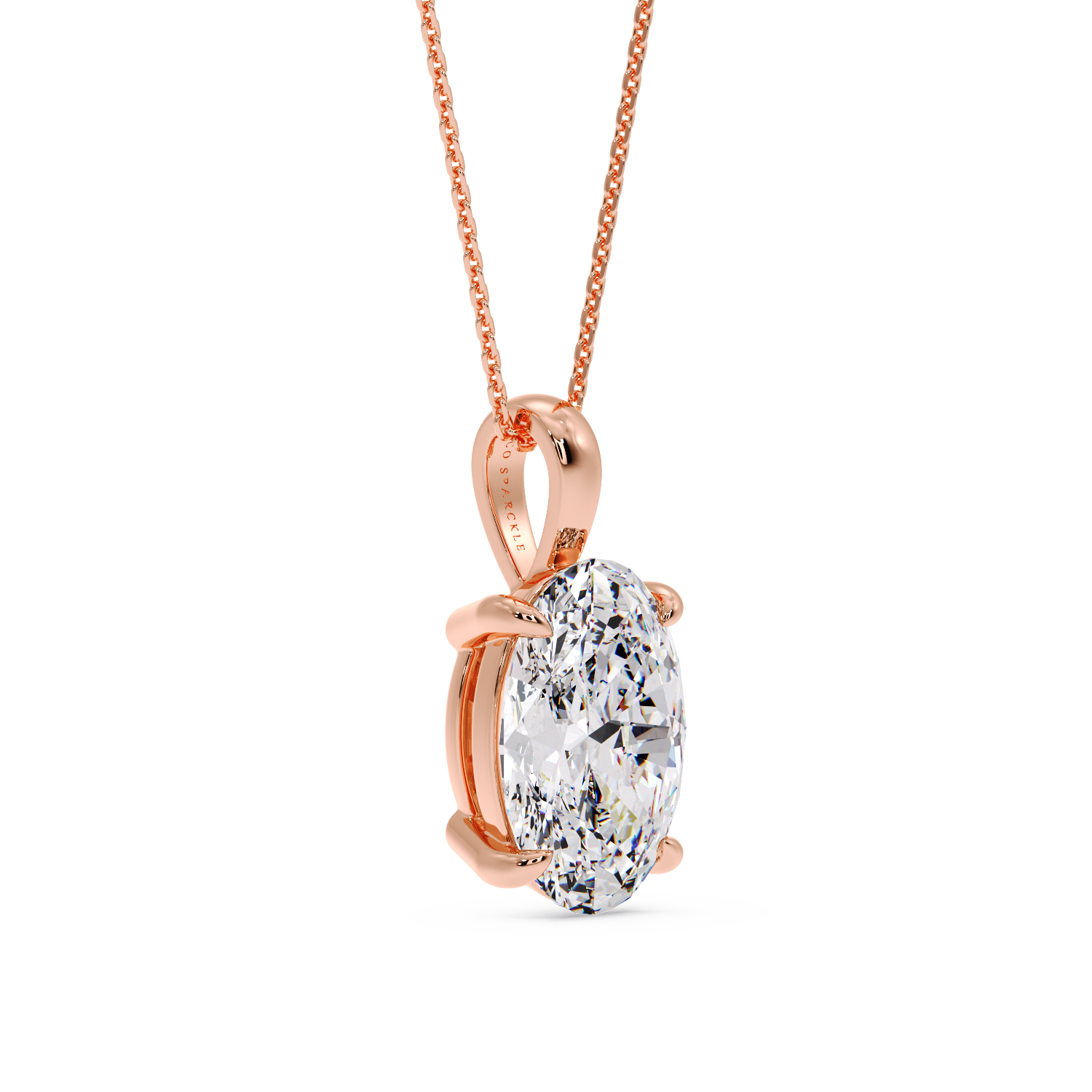 OVAL DIAMOND PENDANT