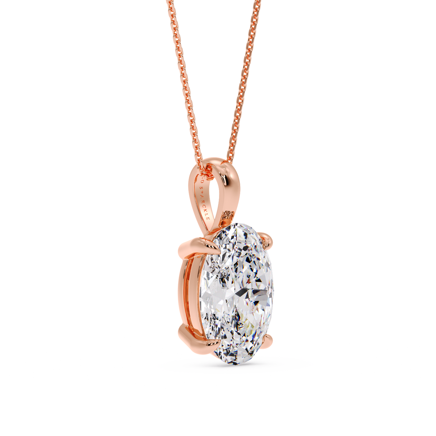 OVAL DIAMOND PENDANT