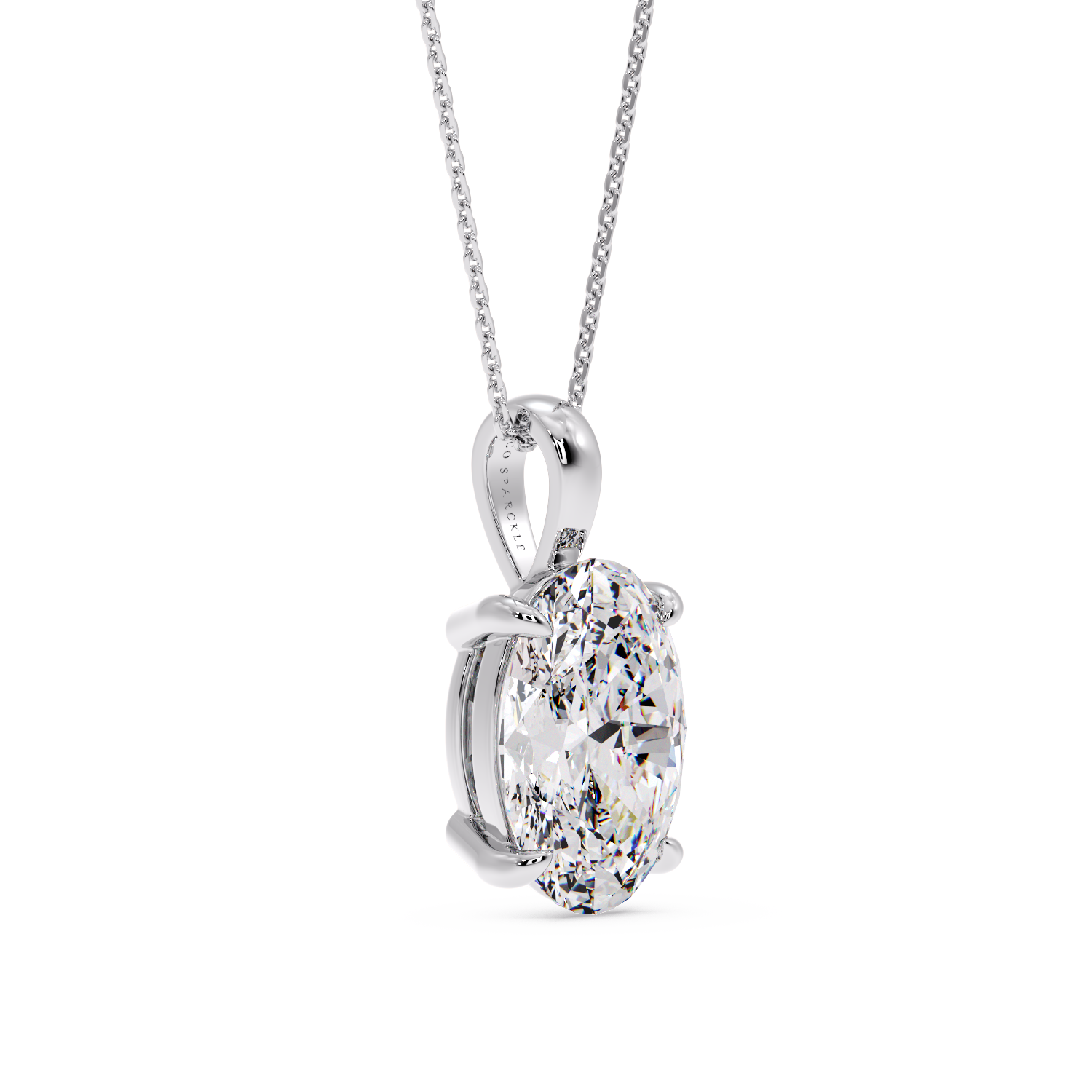 OVAL DIAMOND PENDANT