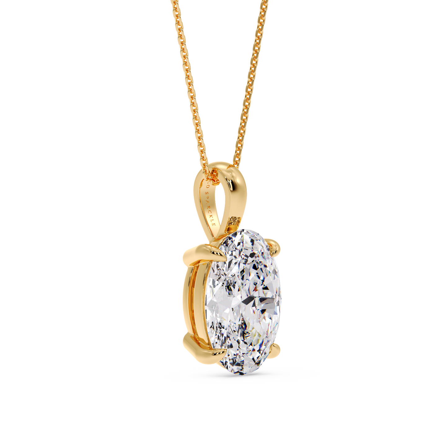 OVAL DIAMOND PENDANT
