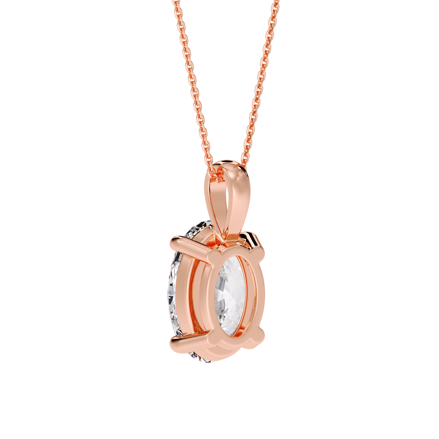 OVAL DIAMOND PENDANT