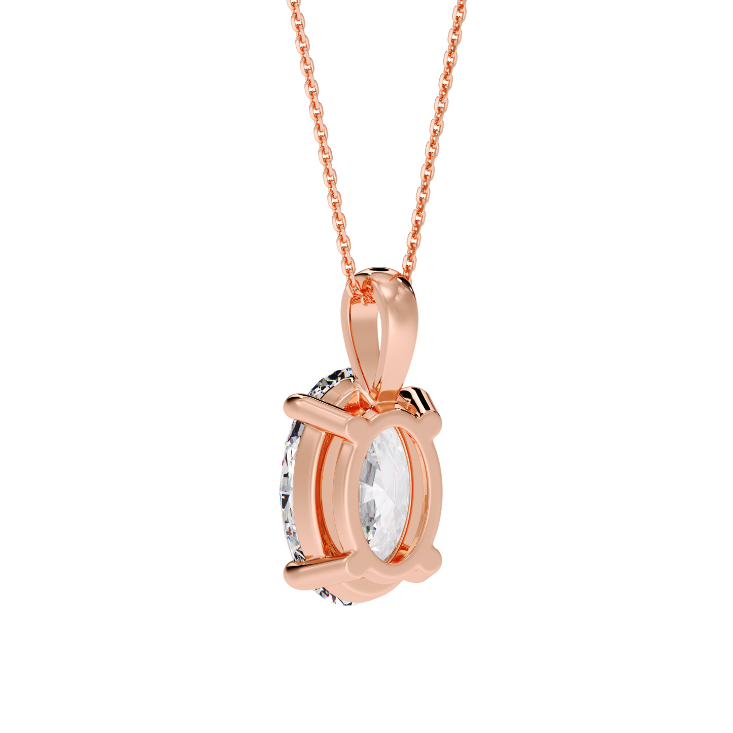 OVAL DIAMOND PENDANT