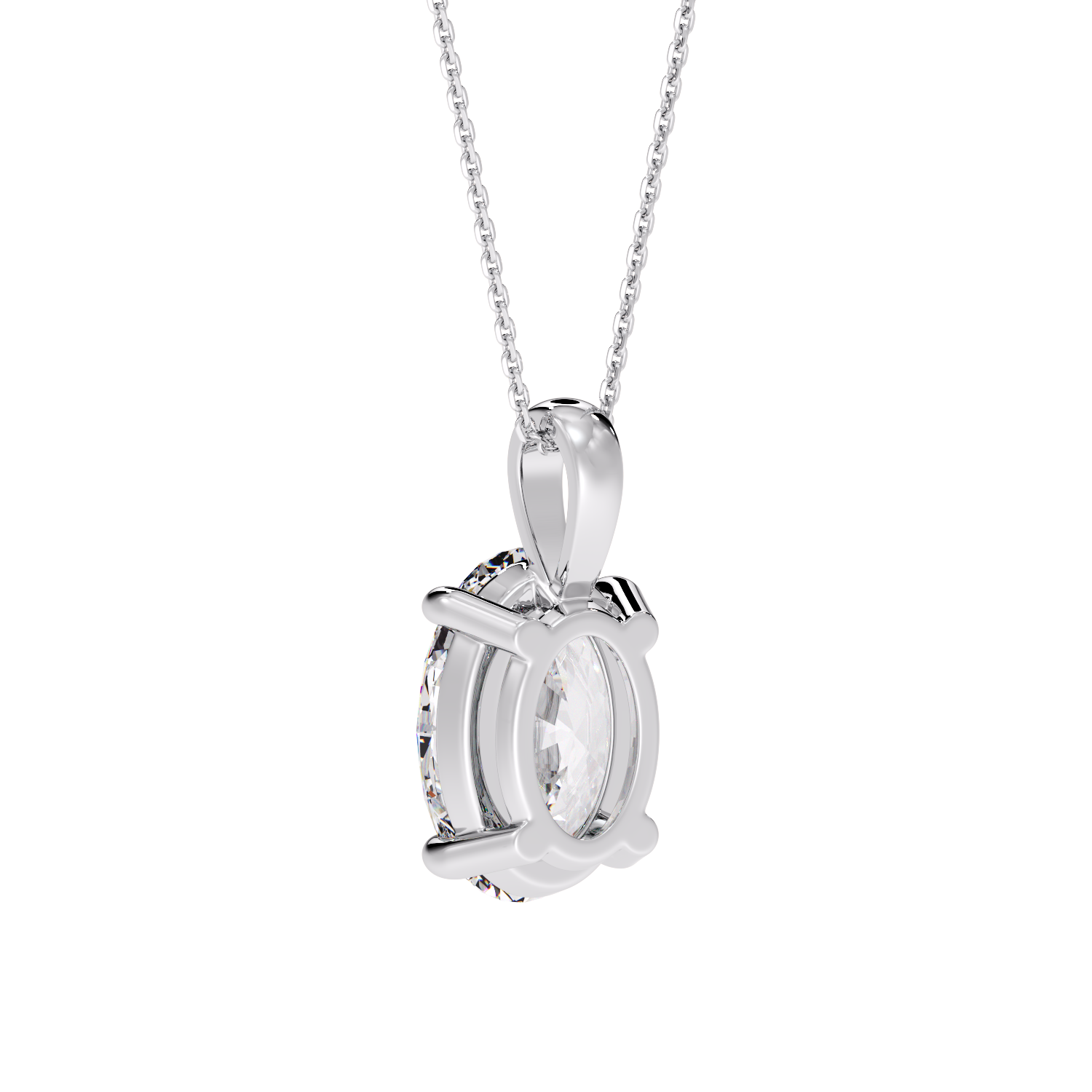 OVAL DIAMOND PENDANT