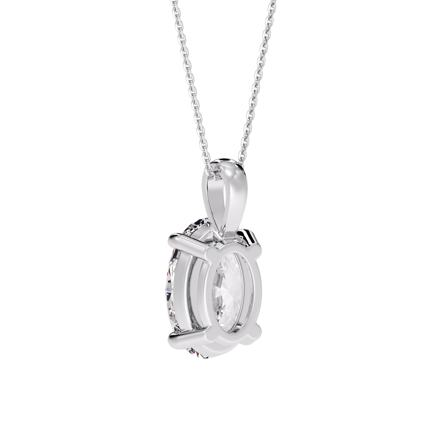 OVAL DIAMOND PENDANT