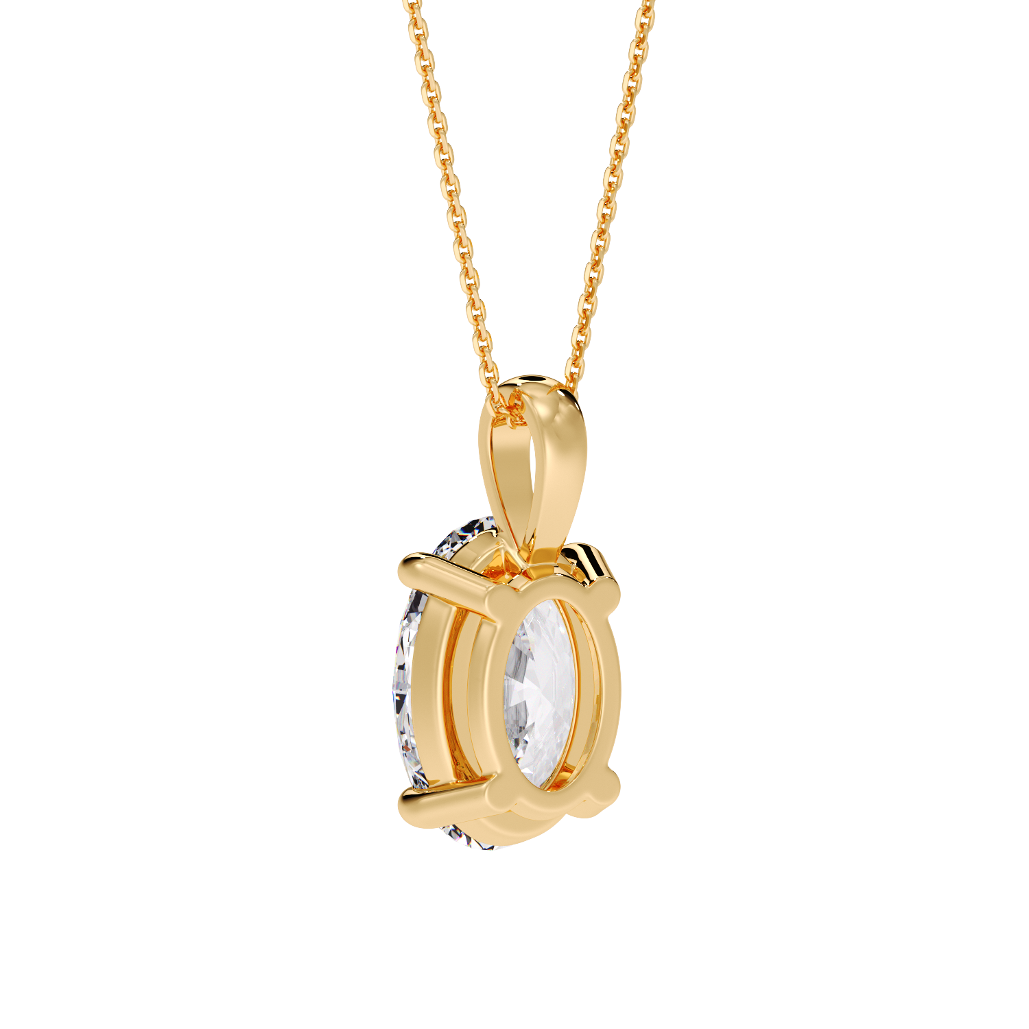 OVAL DIAMOND PENDANT