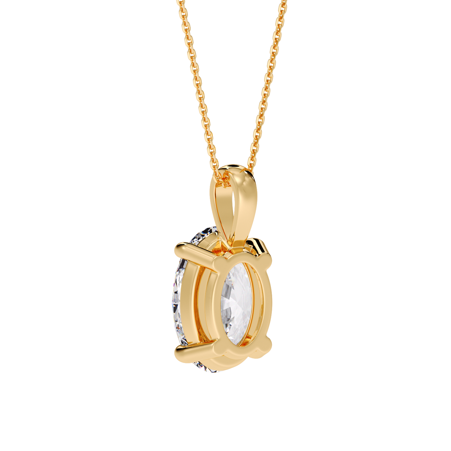 OVAL DIAMOND PENDANT
