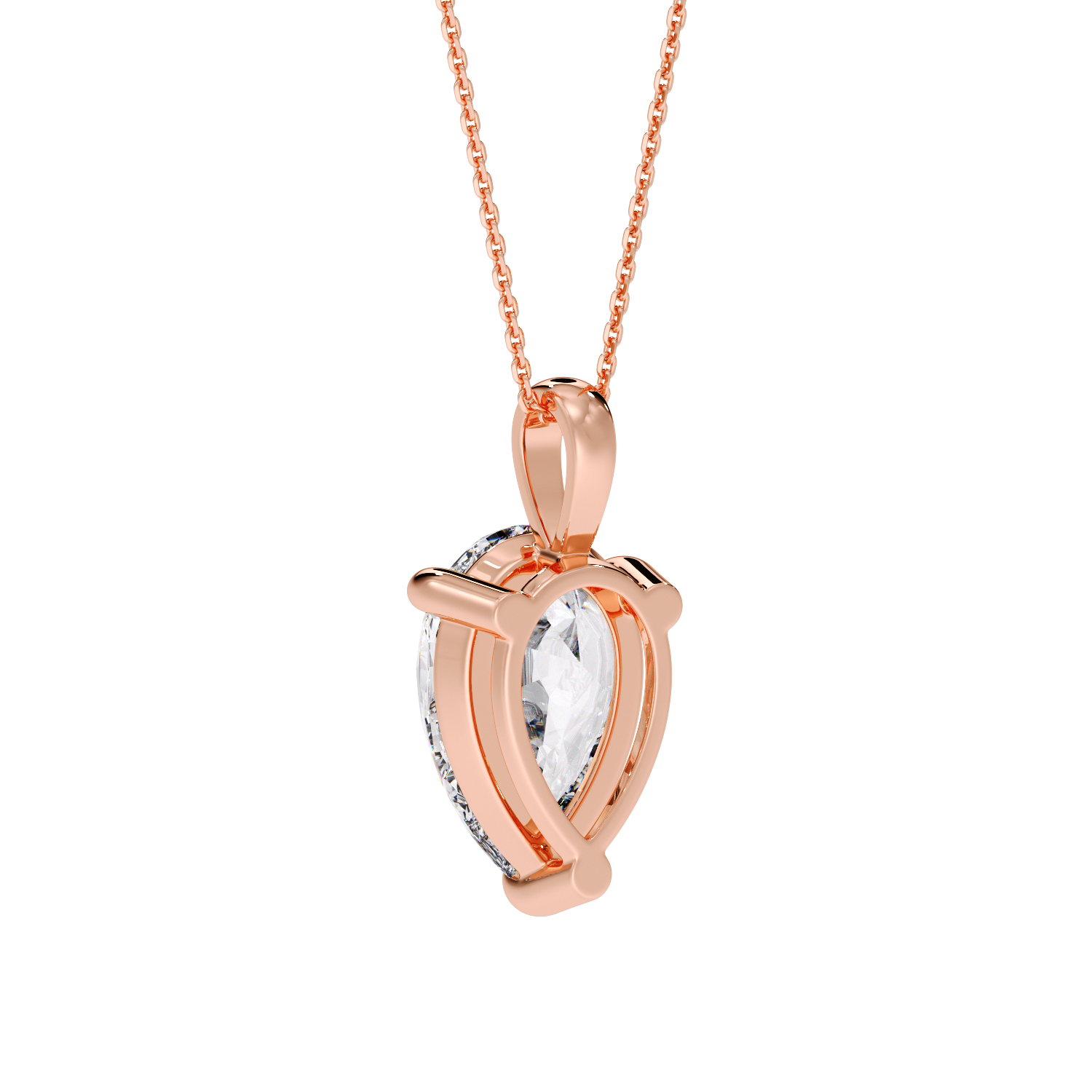 PEAR SOLITAIRE PENDANT