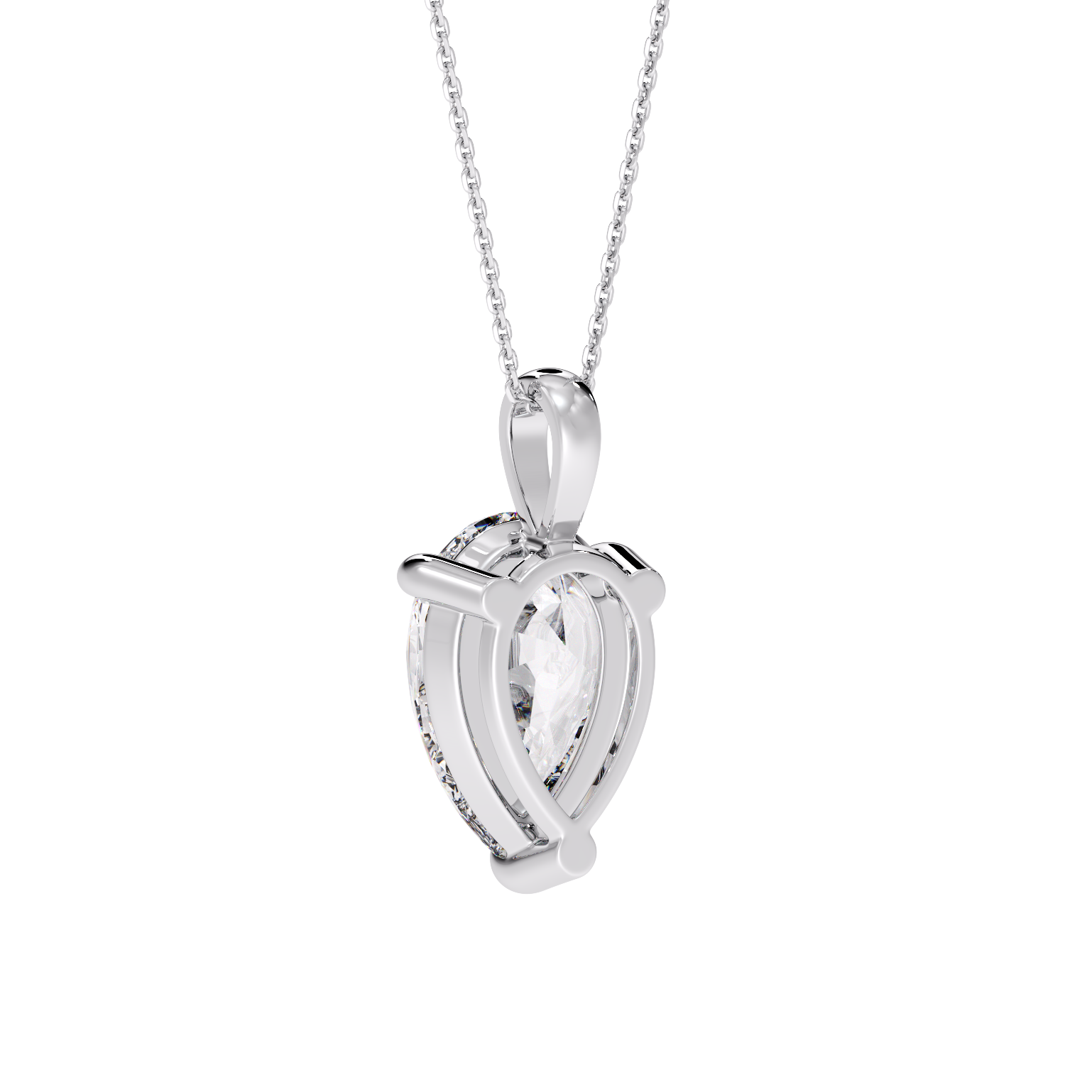 PEAR SOLITAIRE PENDANT