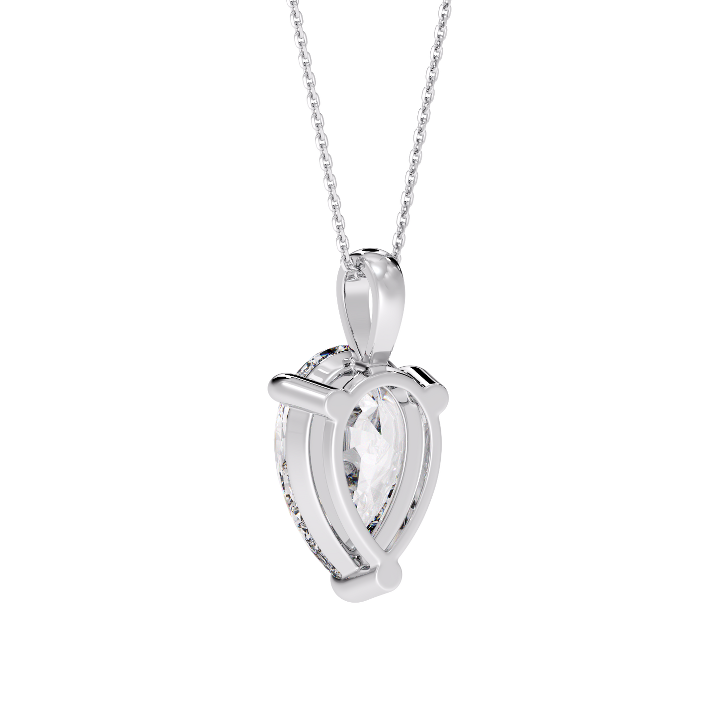 PEAR SOLITAIRE PENDANT