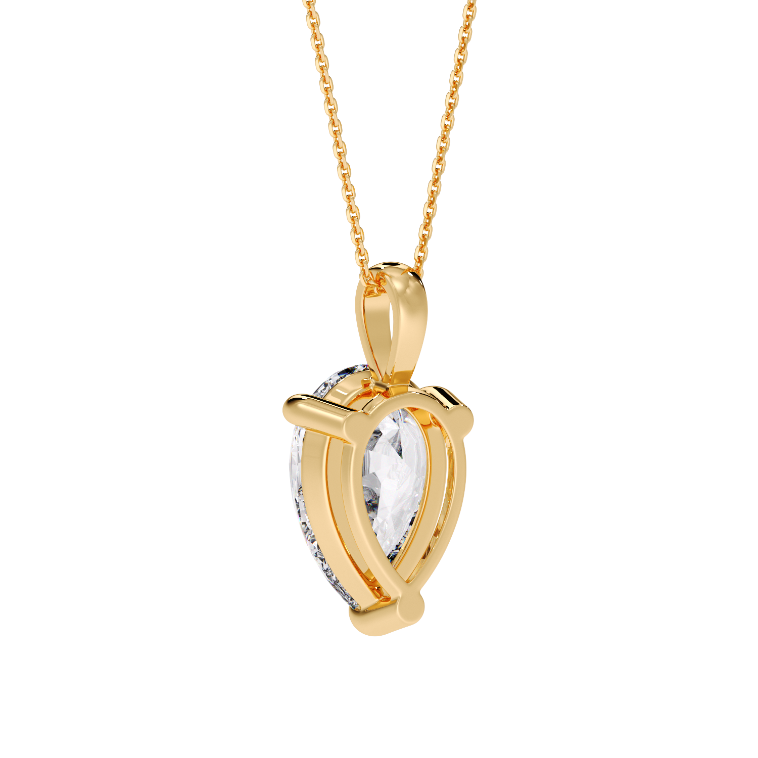PEAR SOLITAIRE PENDANT