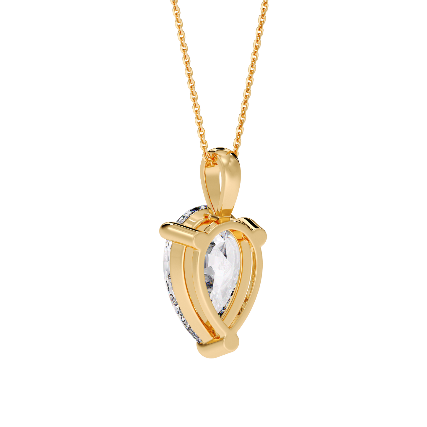 PEAR SOLITAIRE PENDANT