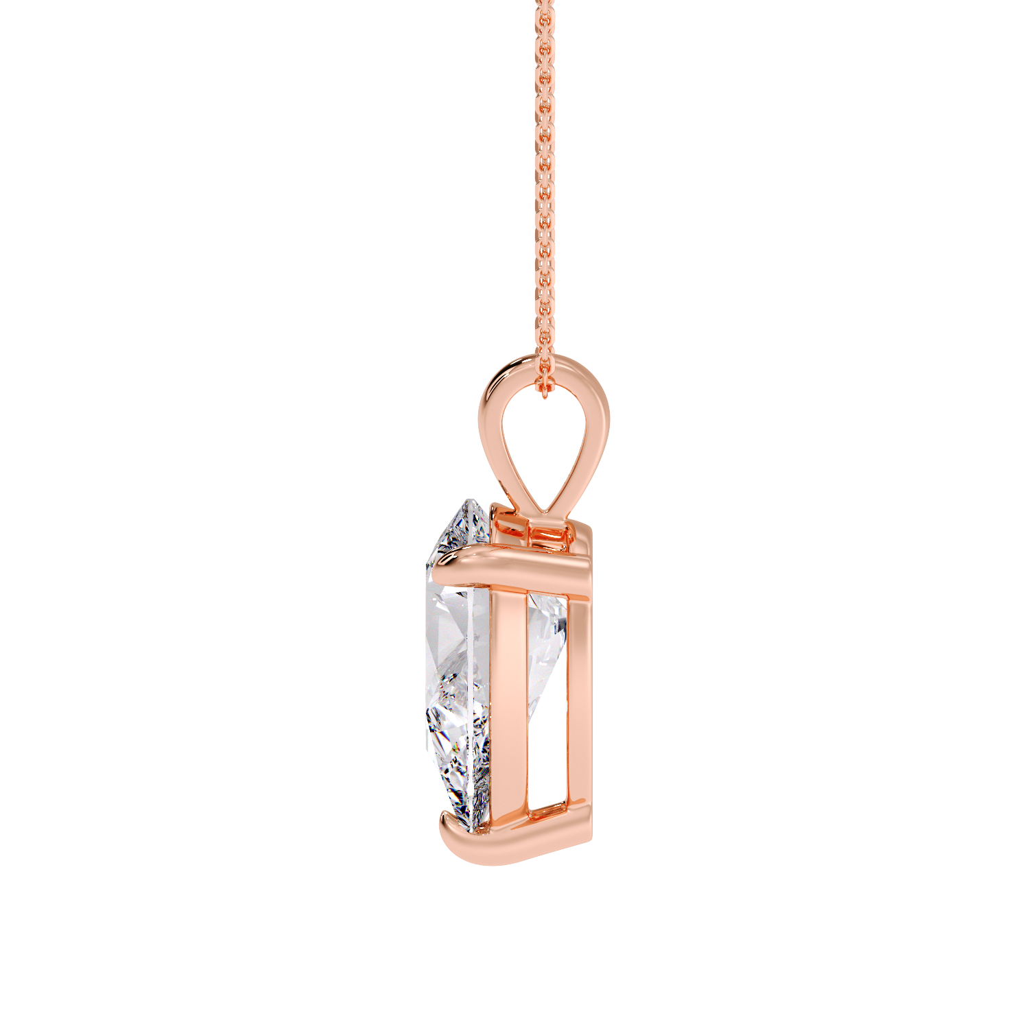PEAR SOLITAIRE PENDANT