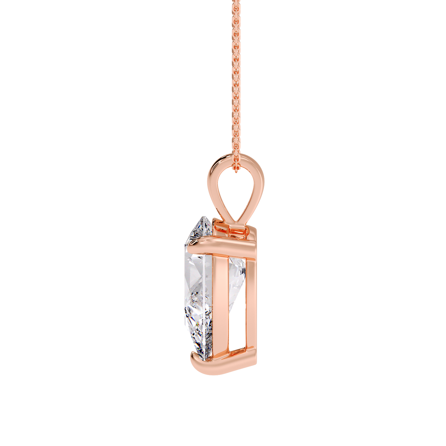 PEAR SOLITAIRE PENDANT