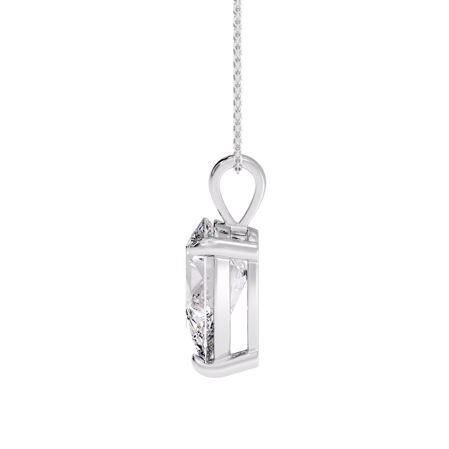 PEAR SOLITAIRE PENDANT