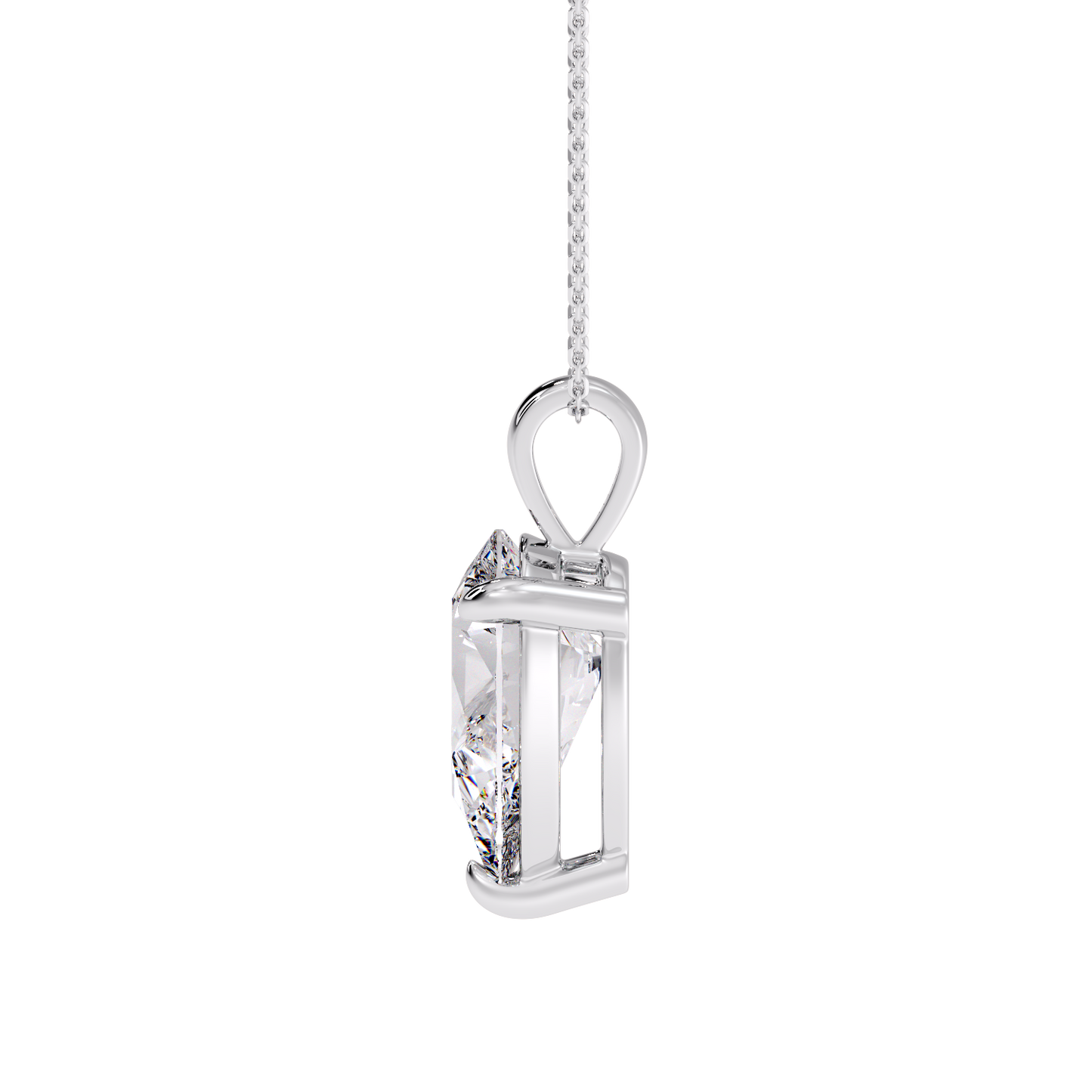 PEAR SOLITAIRE PENDANT