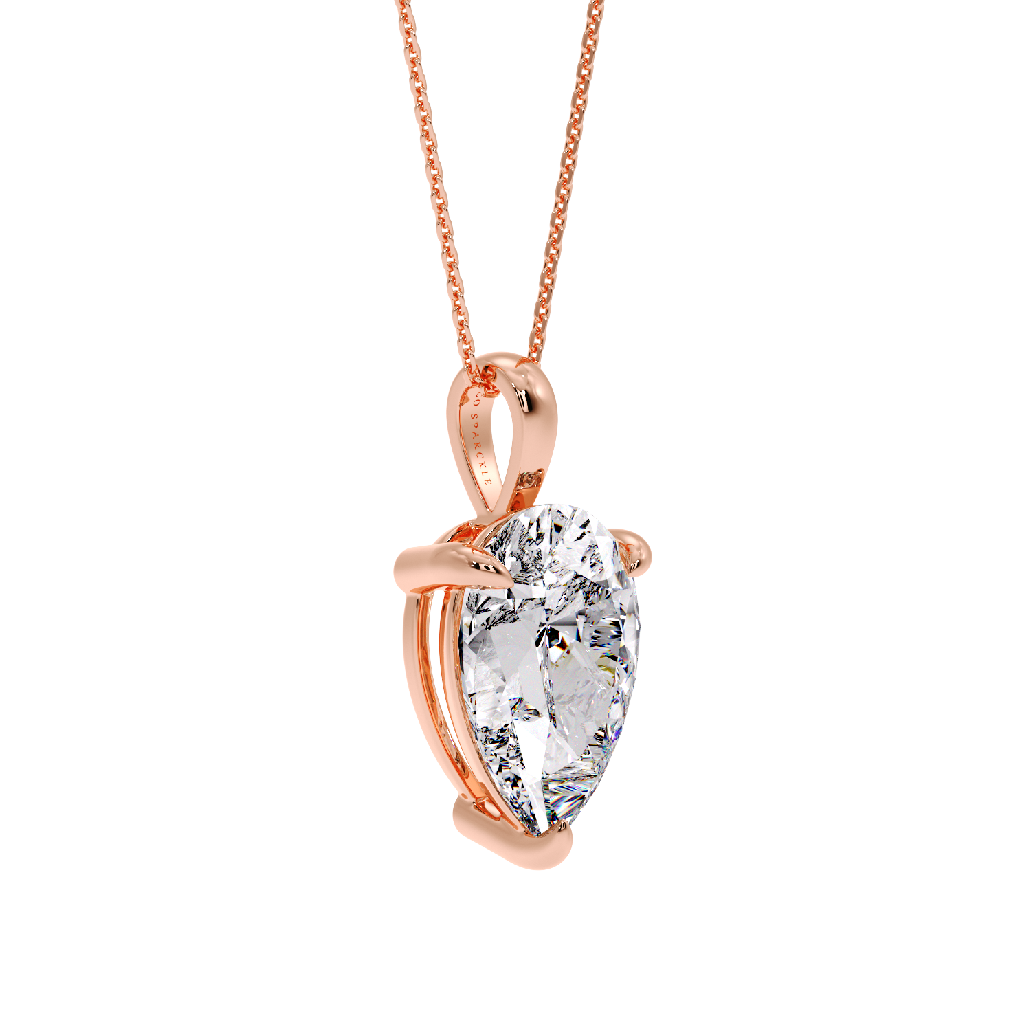 PEAR SOLITAIRE PENDANT