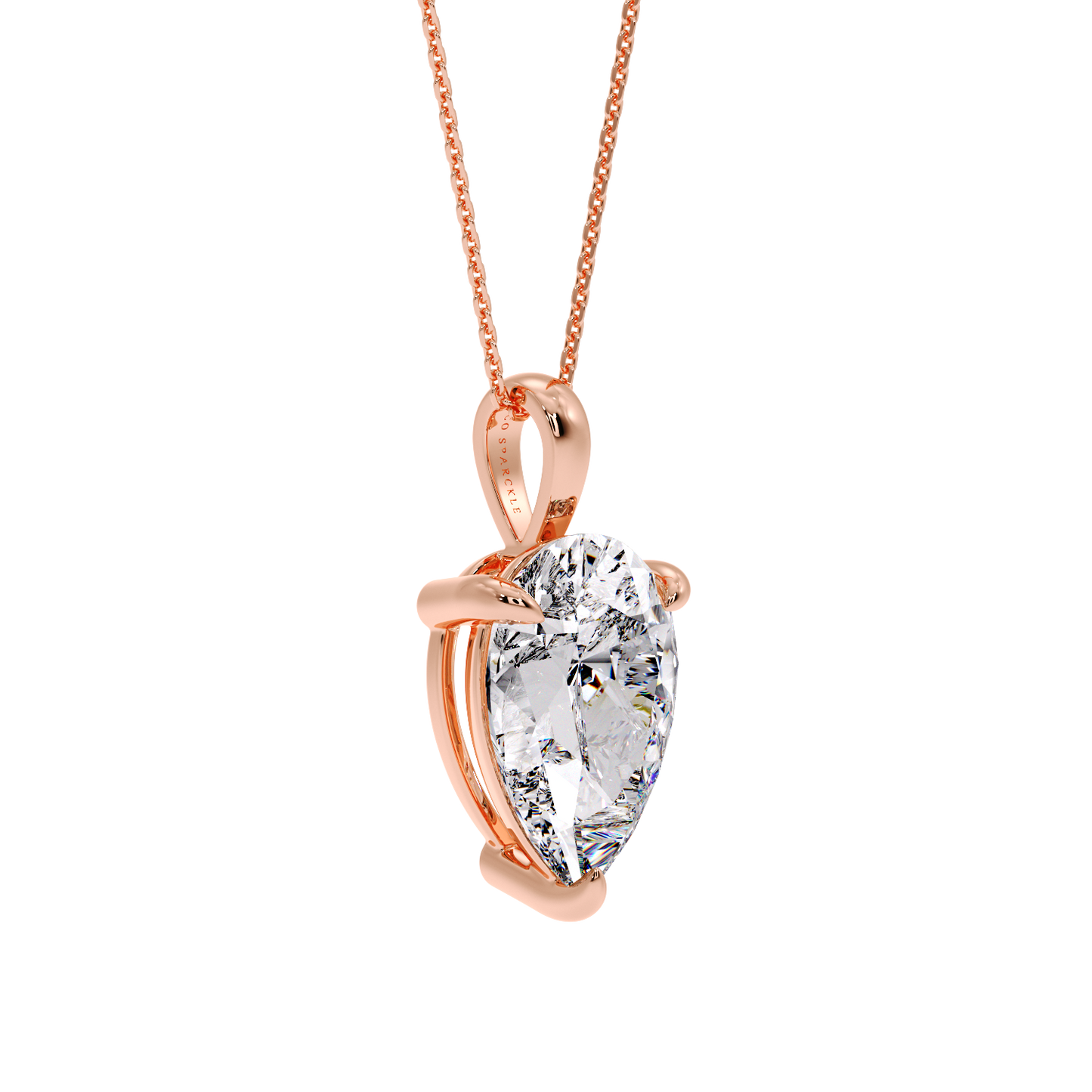 PEAR SOLITAIRE PENDANT