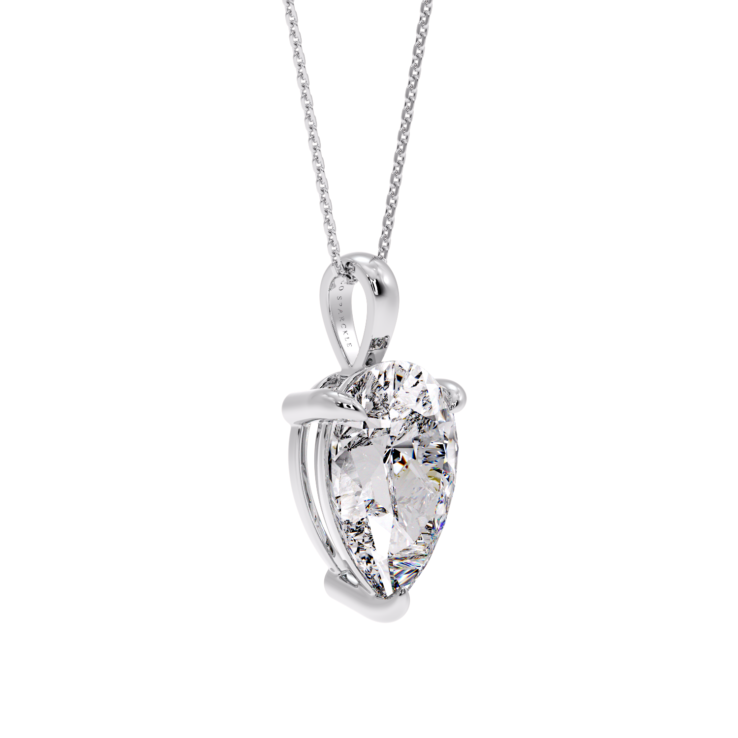 PEAR SOLITAIRE PENDANT