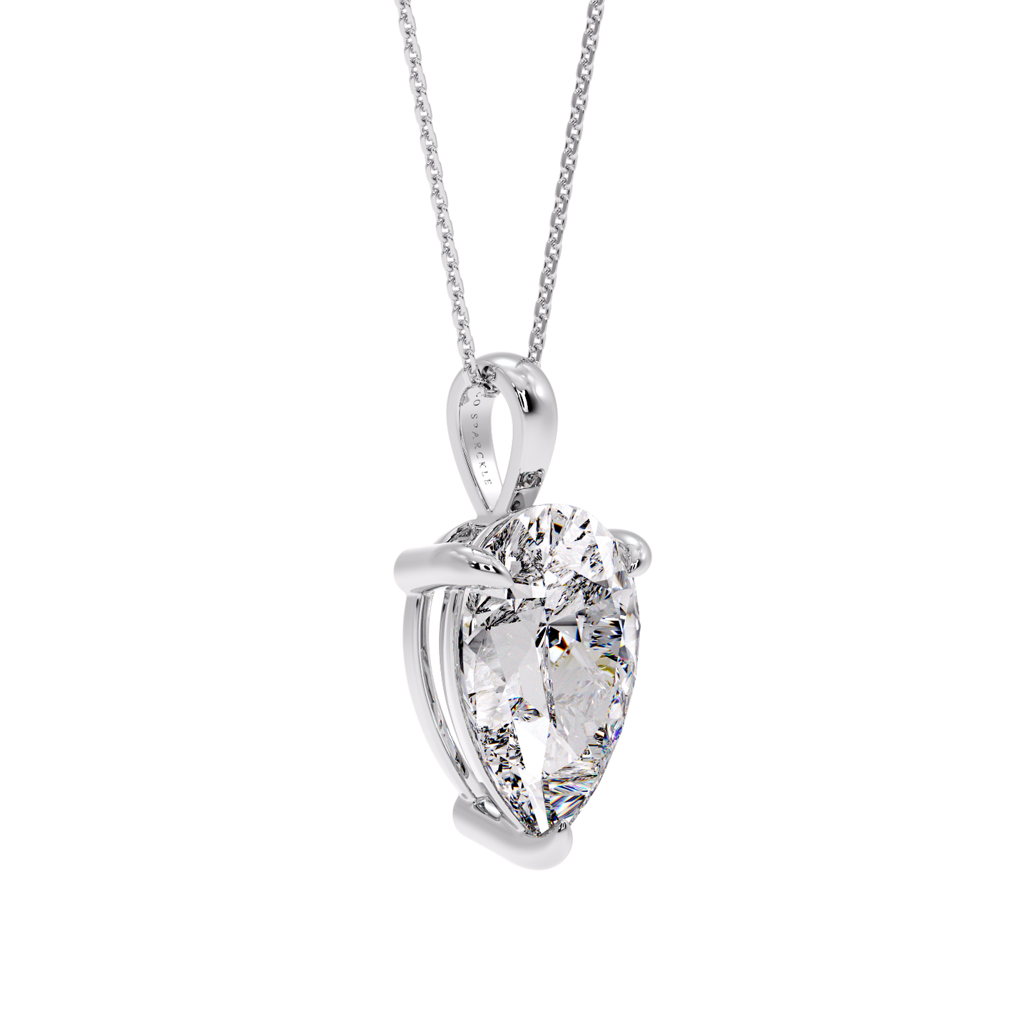 PEAR SOLITAIRE PENDANT