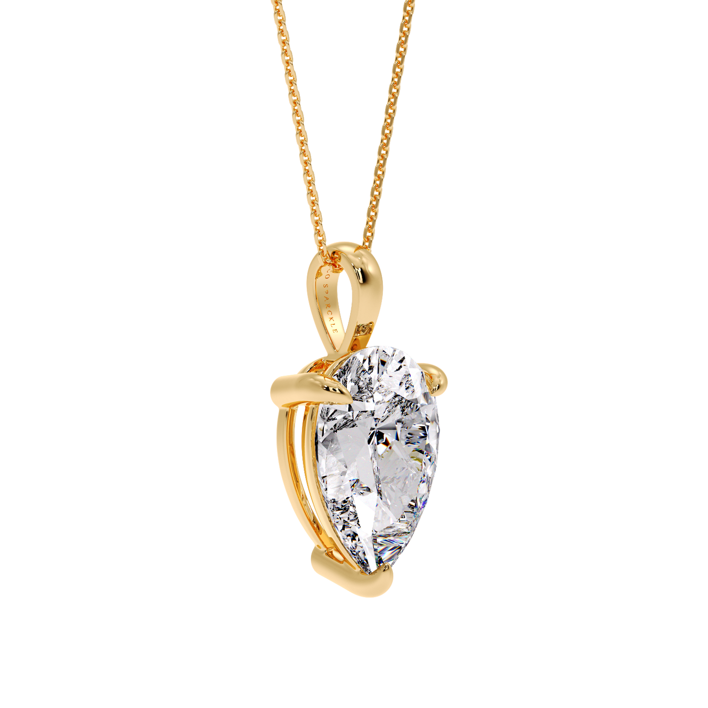 PEAR SOLITAIRE PENDANT