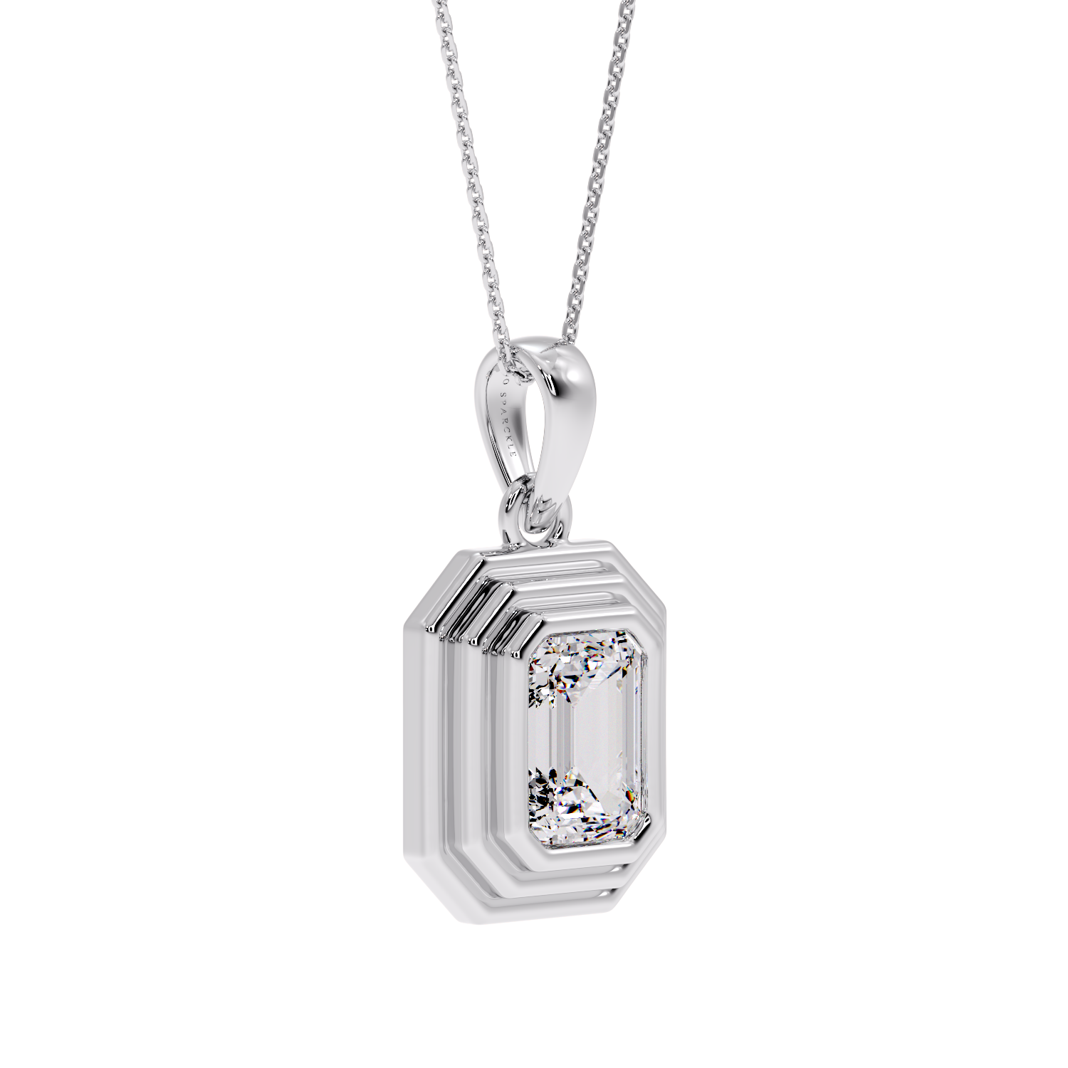 EMERALD STEP PENDANT