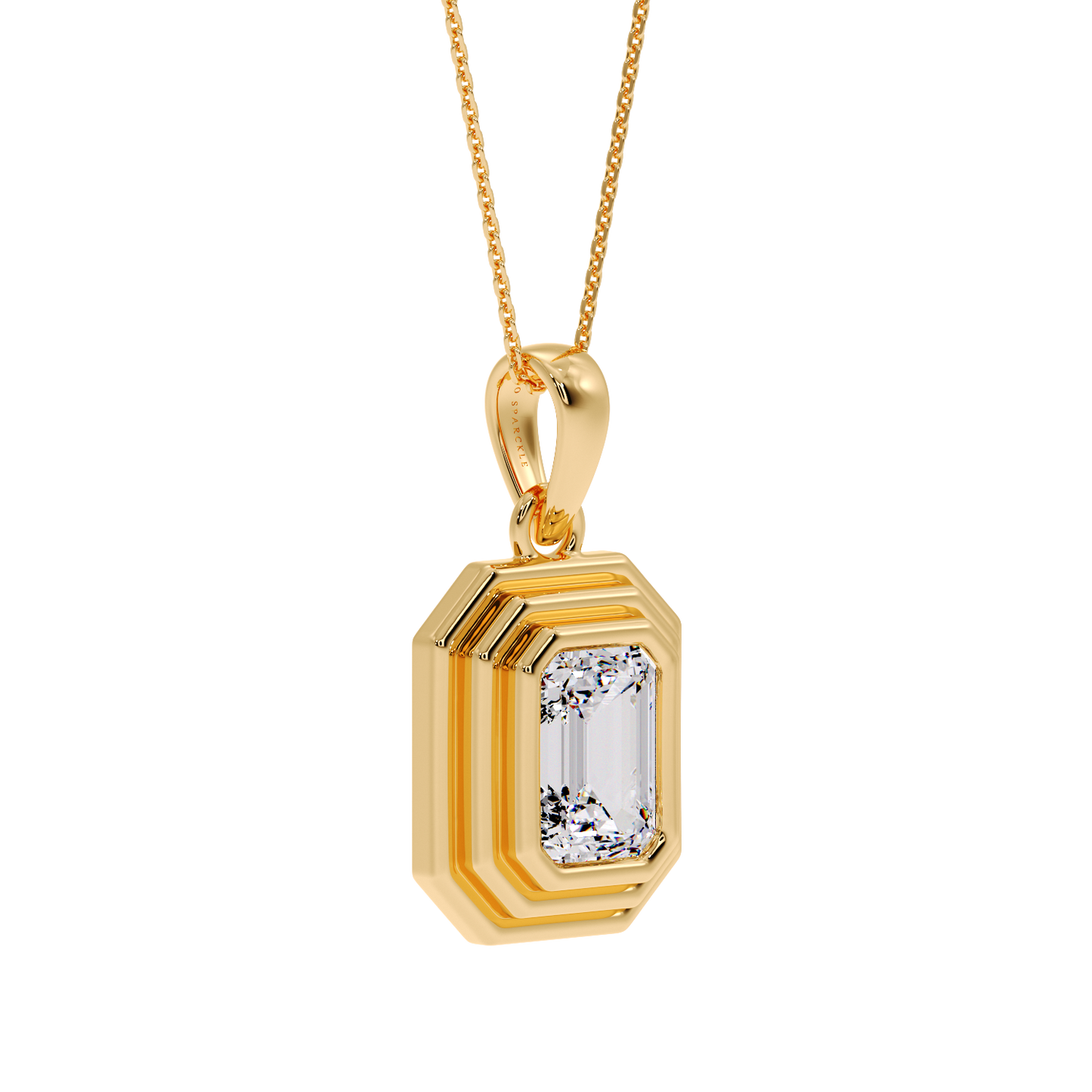 EMERALD STEP PENDANT