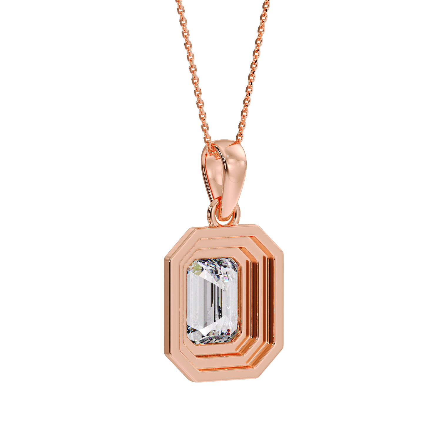 EMERALD STEP PENDANT