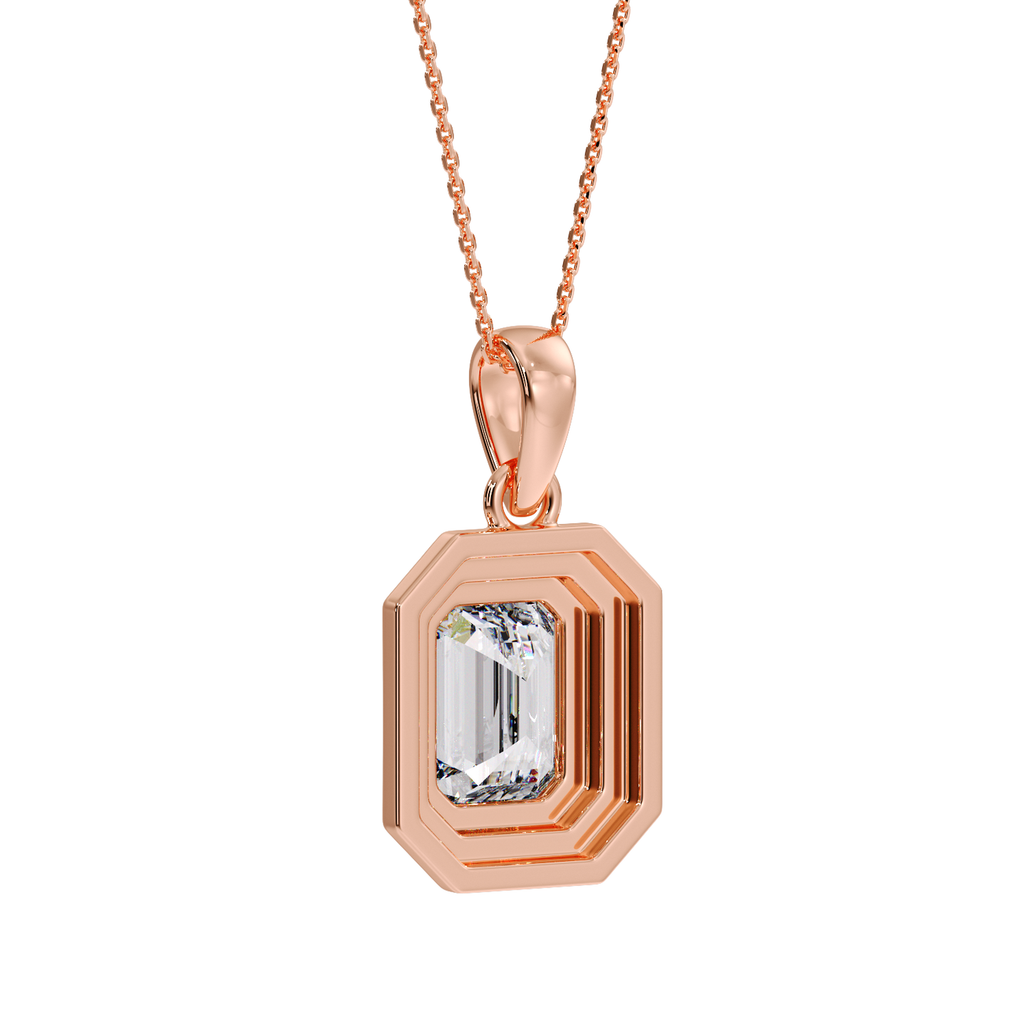 EMERALD STEP PENDANT