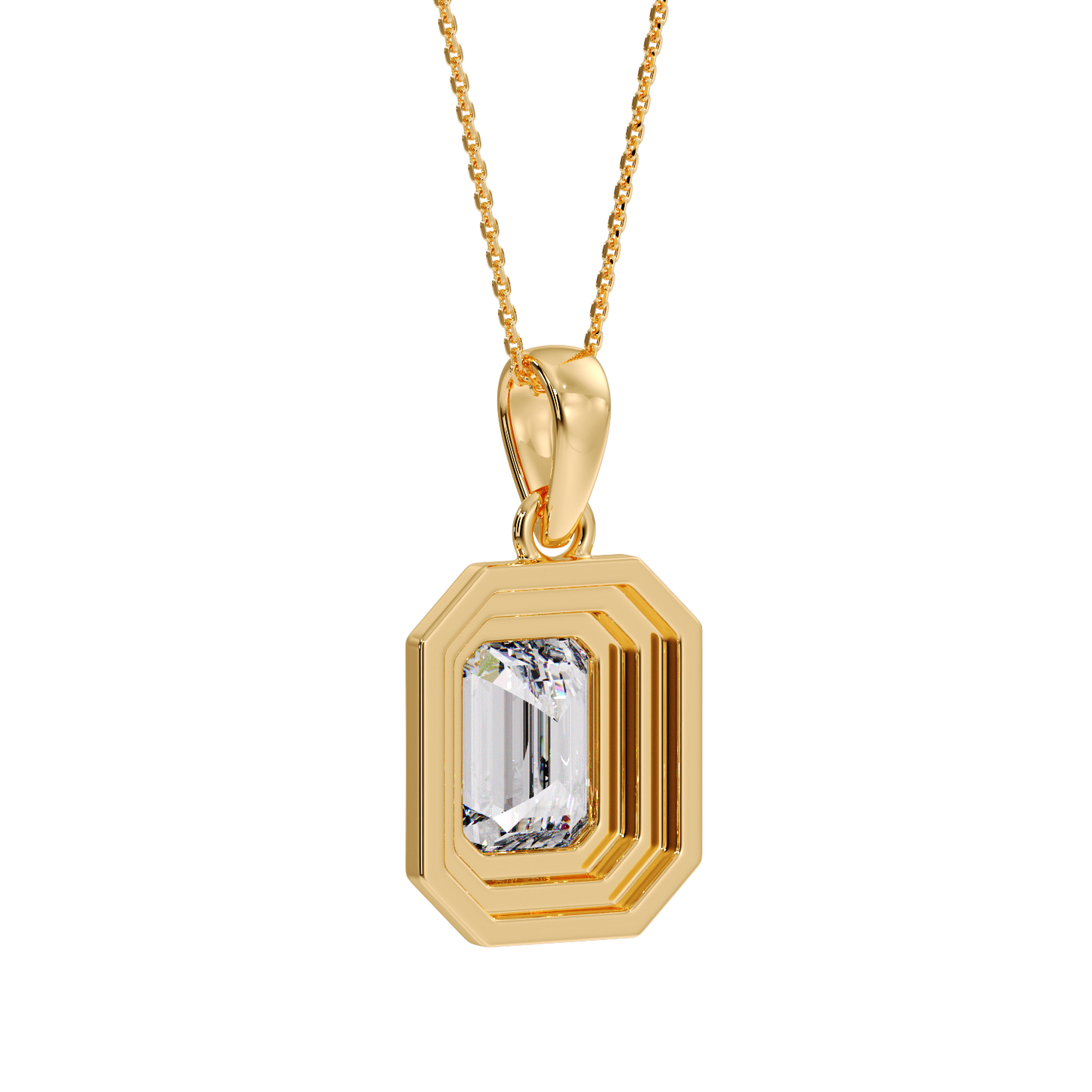 EMERALD STEP PENDANT