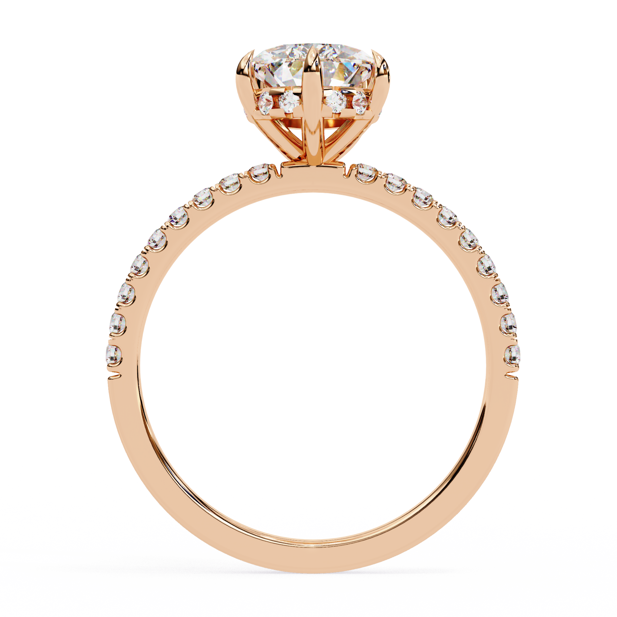 Pear Cut Lab Grown Diamond Engagement Ring