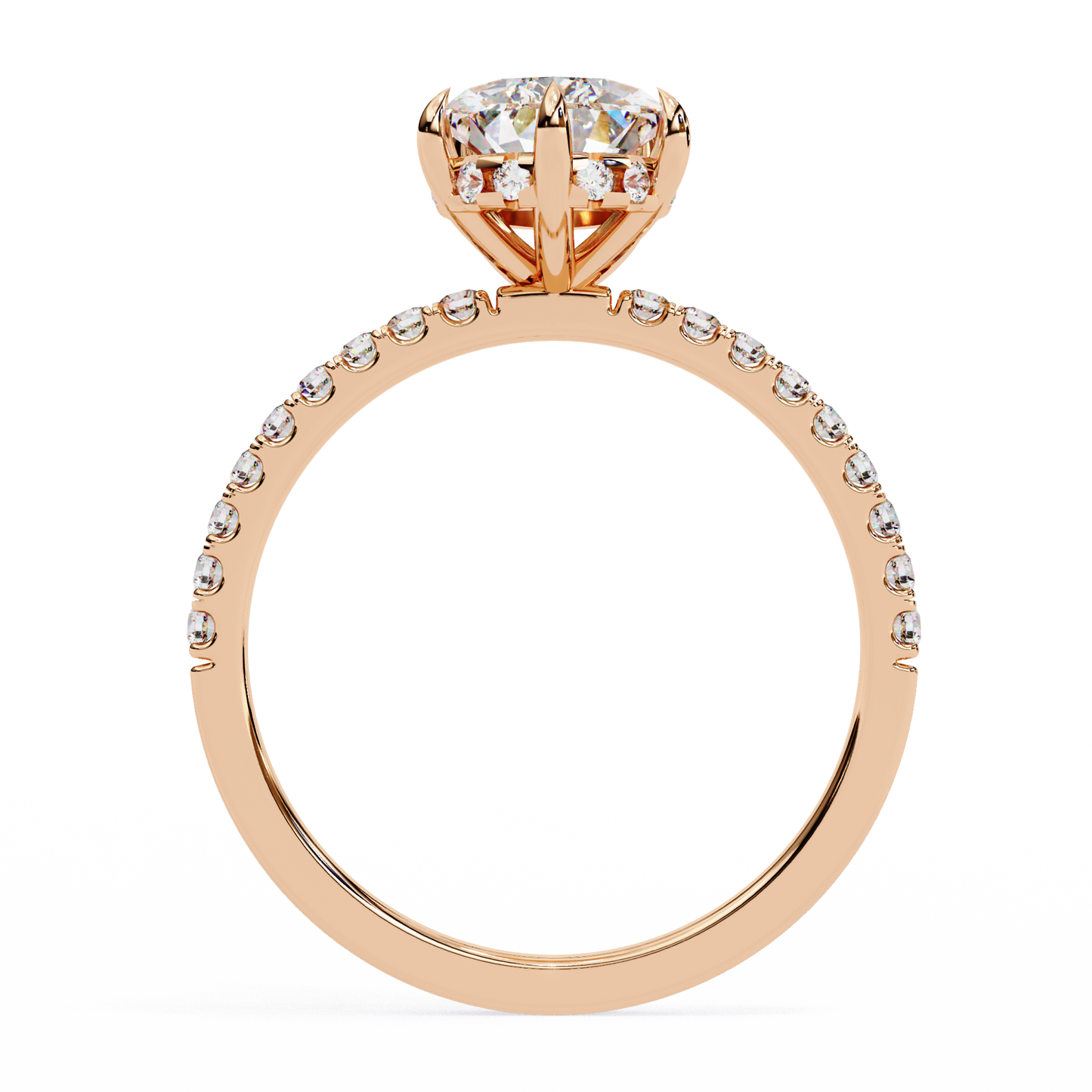 Pear Cut Lab Grown Diamond Engagement Ring